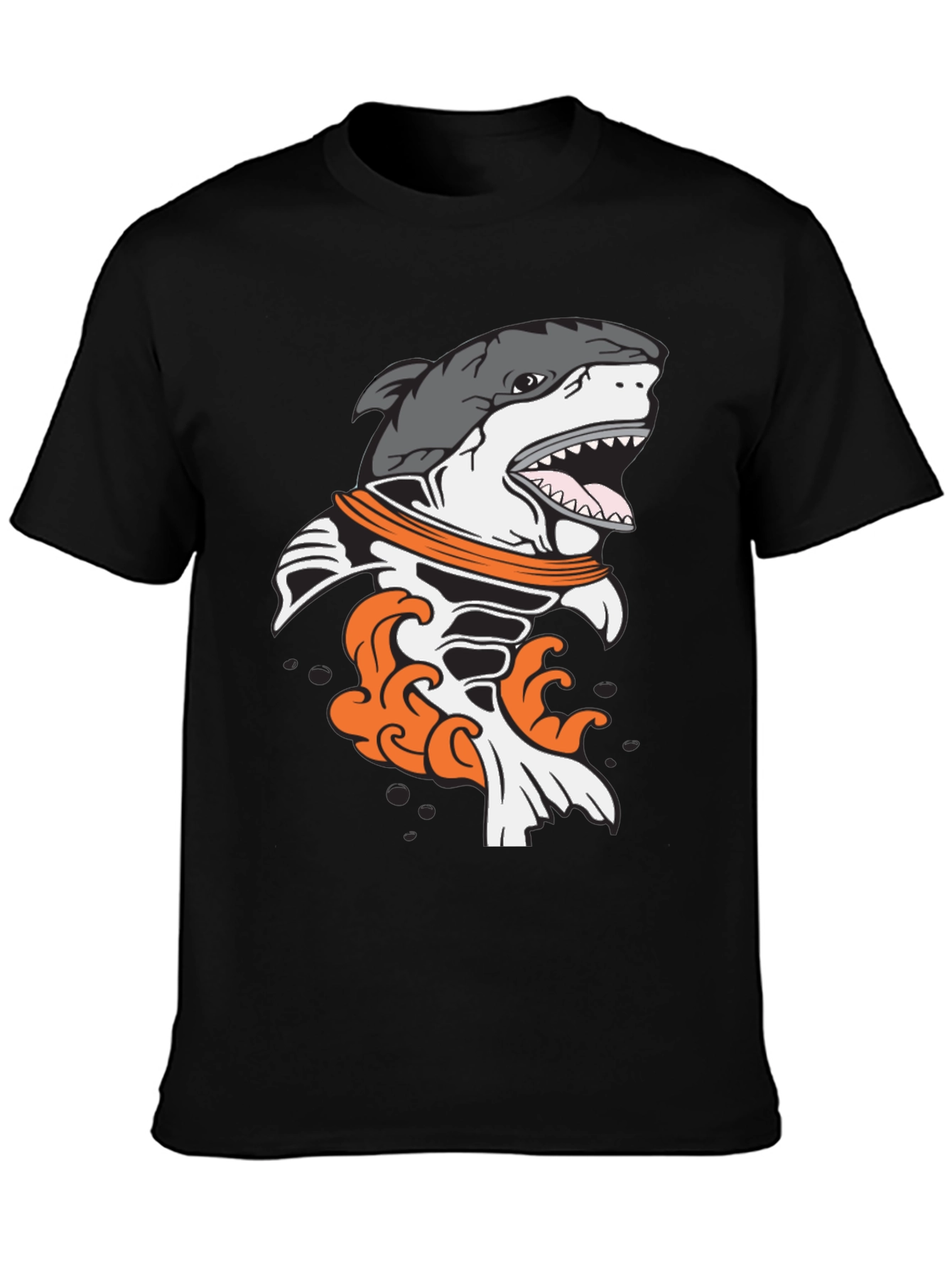 Shark Astronaut Black Graphic Tee