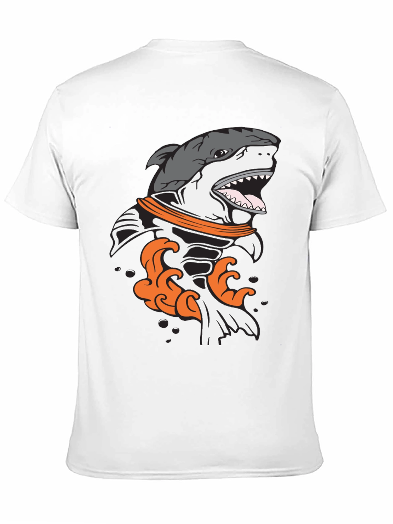 Shark Astronaut Black Graphic Tee
