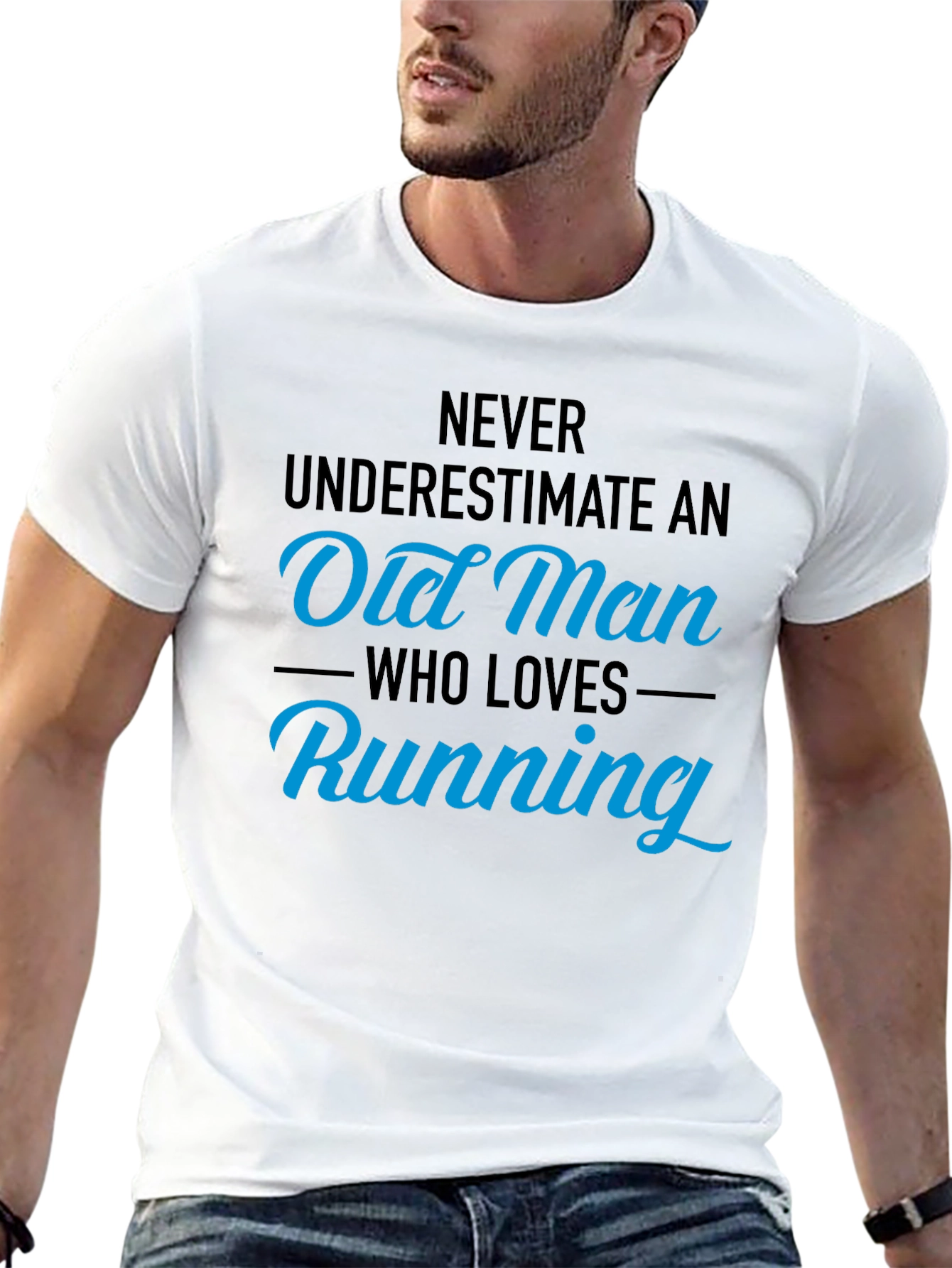 Old Man Running T-Shirt - Funny Gift