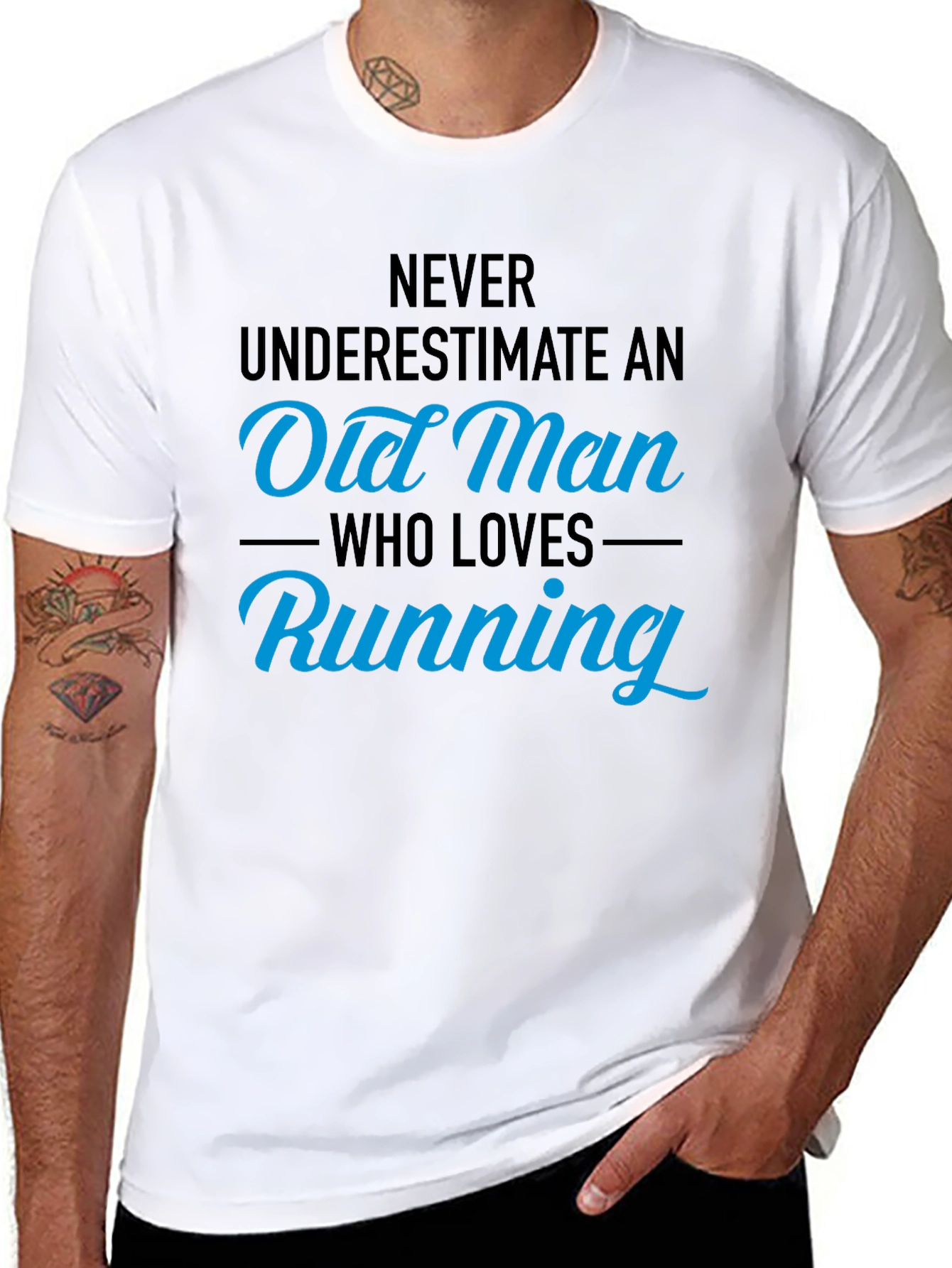 Old Man Running T-Shirt - Funny Gift