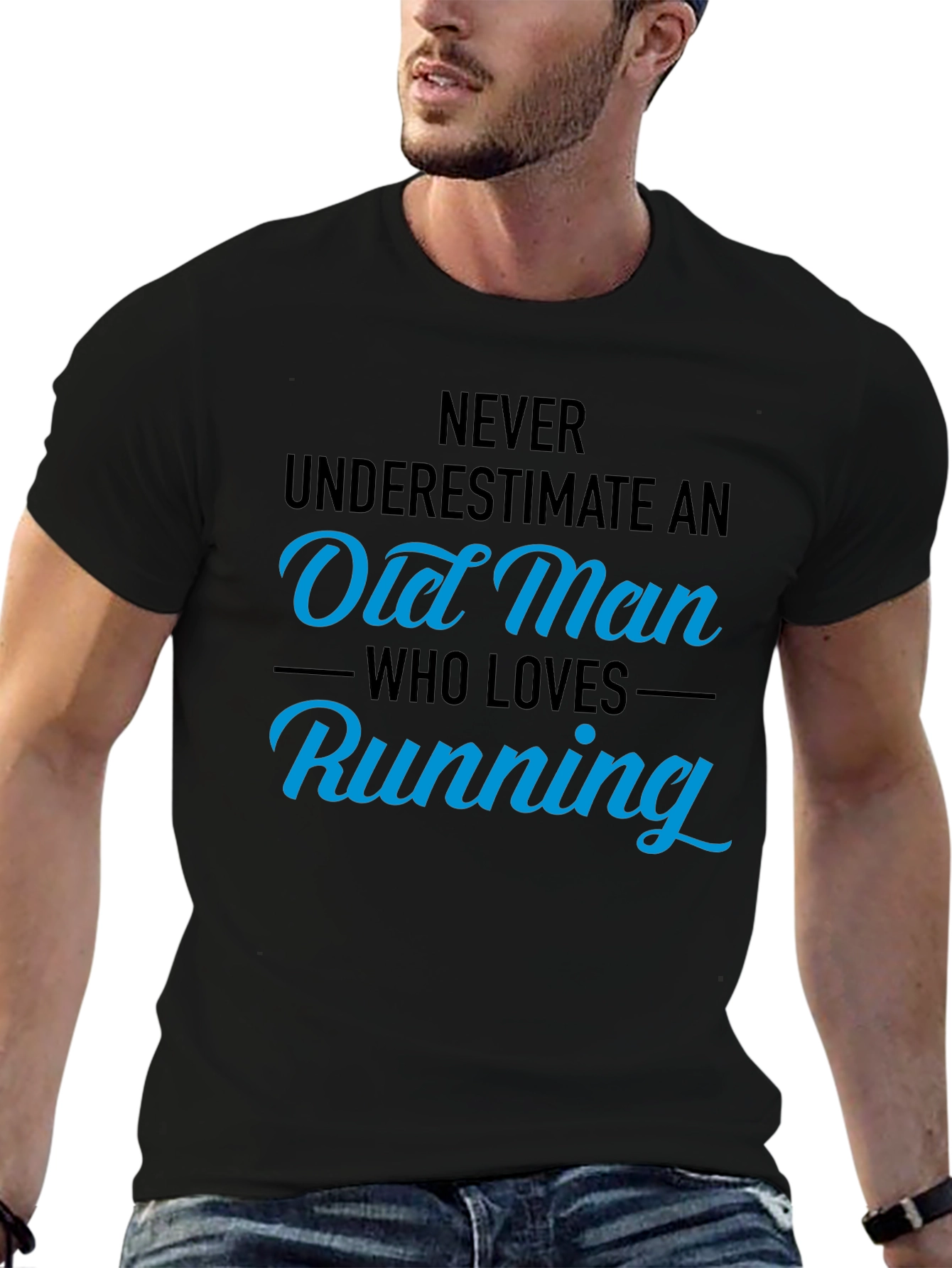 Old Man Running T-Shirt - Funny Gift