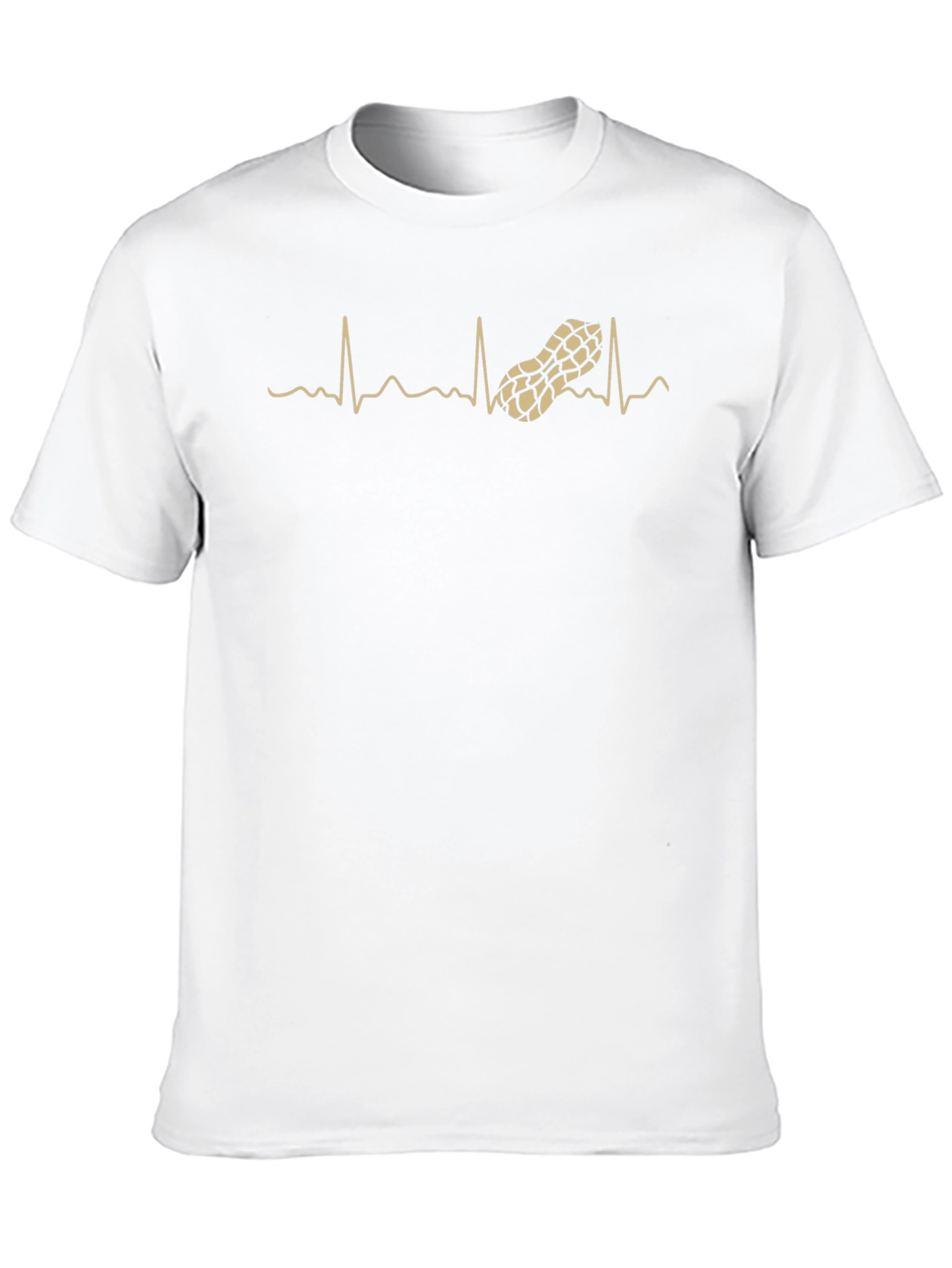 Peanut ECG Black Graphic Tee - Casual Style