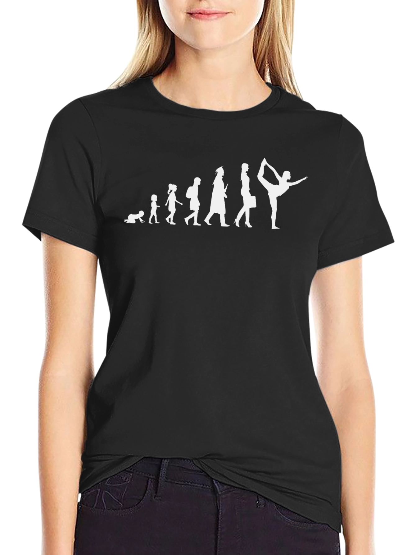 Evolution to Yoga Black T-Shirt