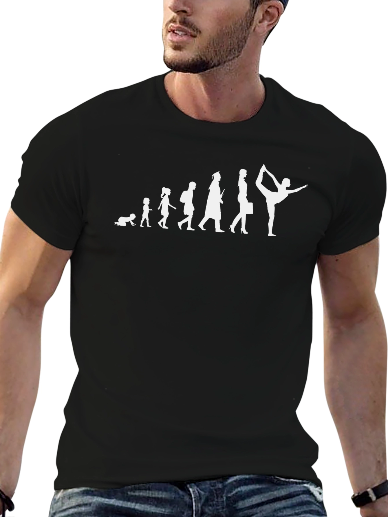 Evolution to Yoga Black T-Shirt