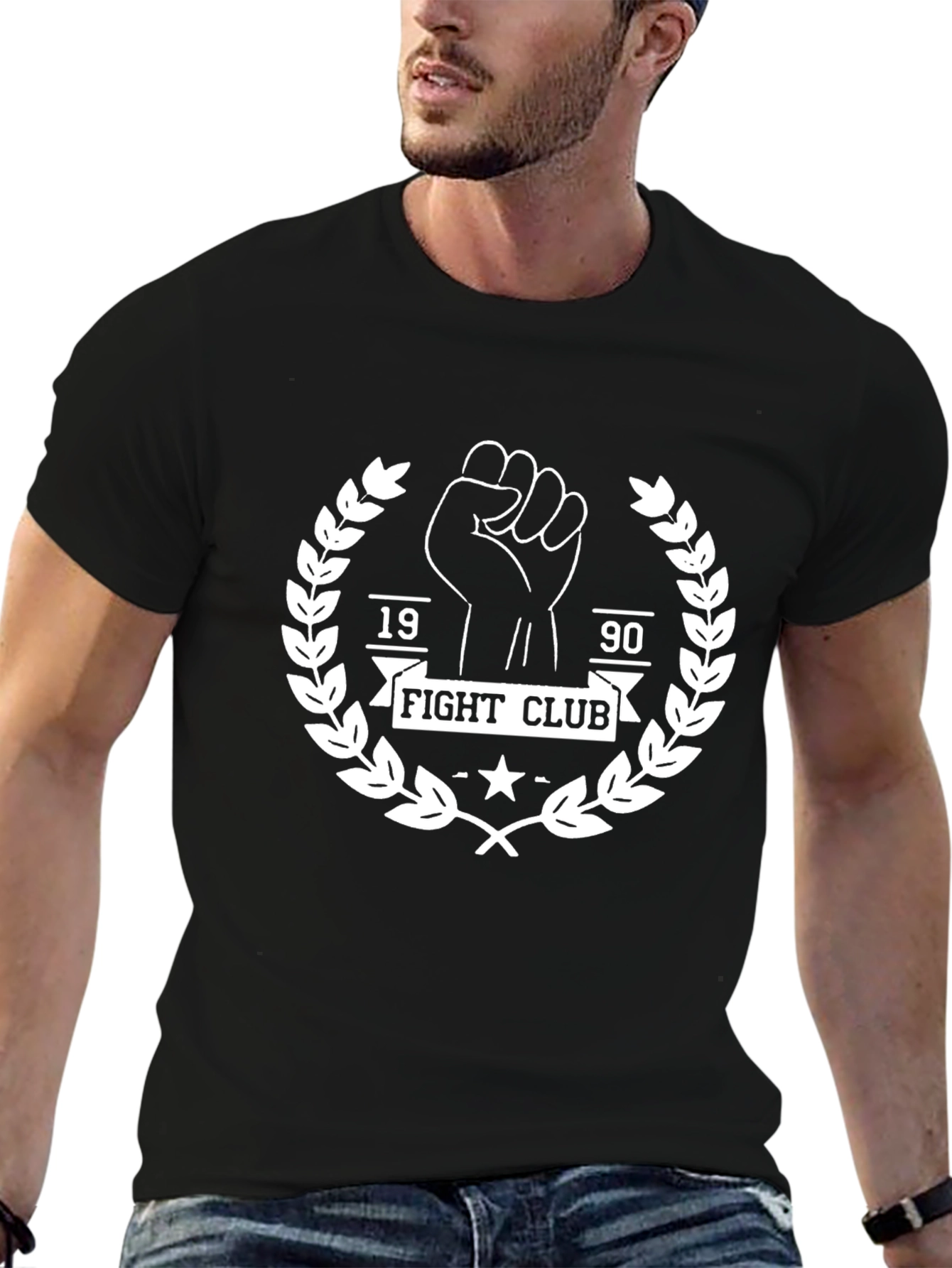 Fight Club 1990 Graphic Tee - Black