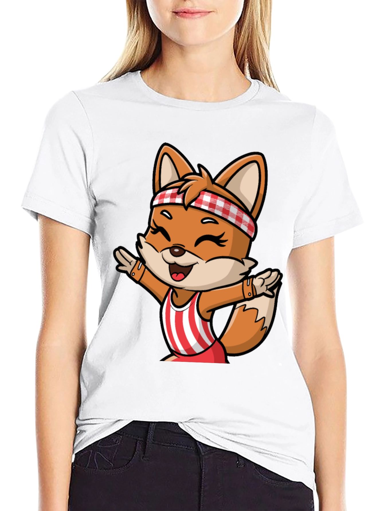 Cartoon Fox Unisex T-Shirt - Playful Design