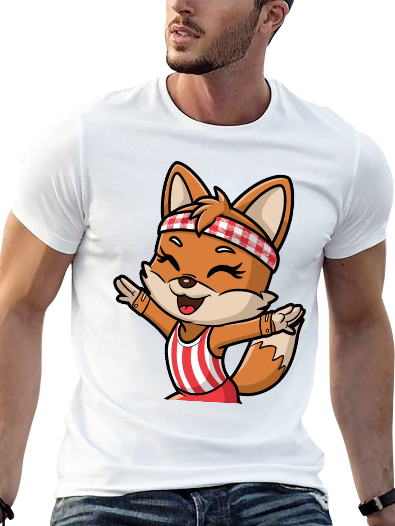 Cartoon Fox Unisex T-Shirt - Playful Design