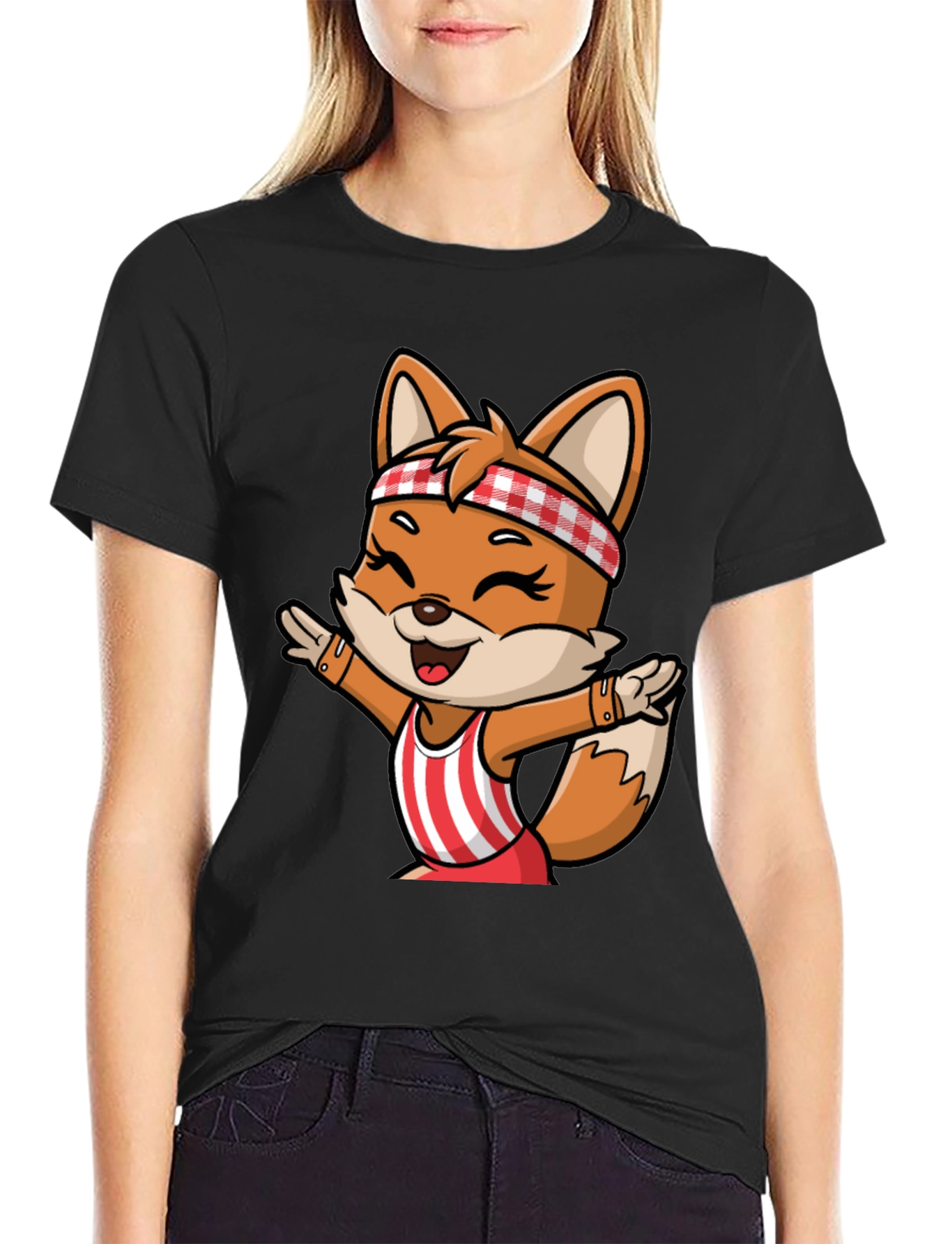 Cartoon Fox Unisex T-Shirt - Playful Design