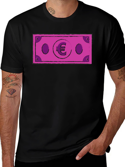 Euro Bill Graphic Tee - Stylish & Unique Black T-Shirt