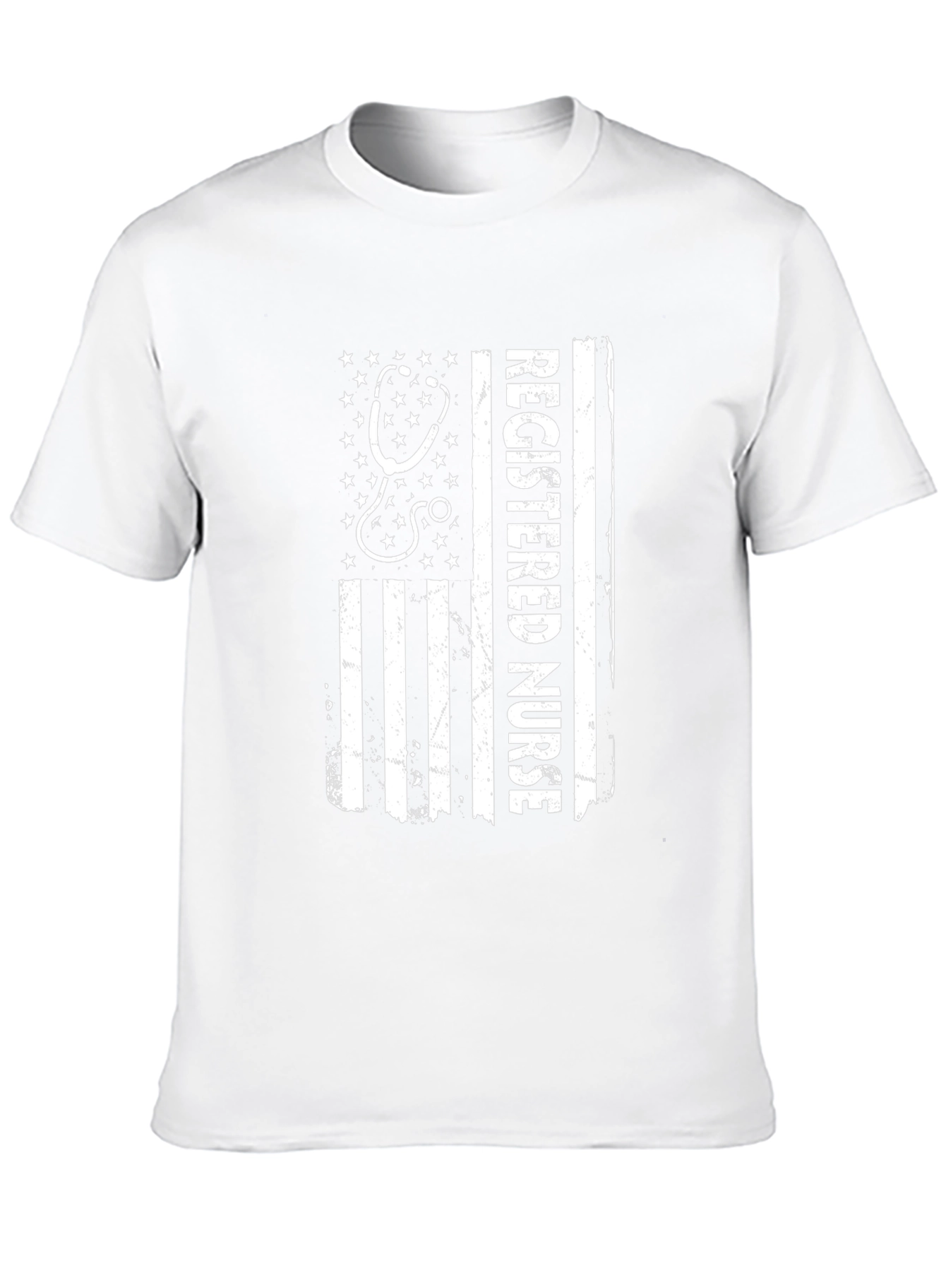 Registered Nurse American Flag Graphic T-Shirt