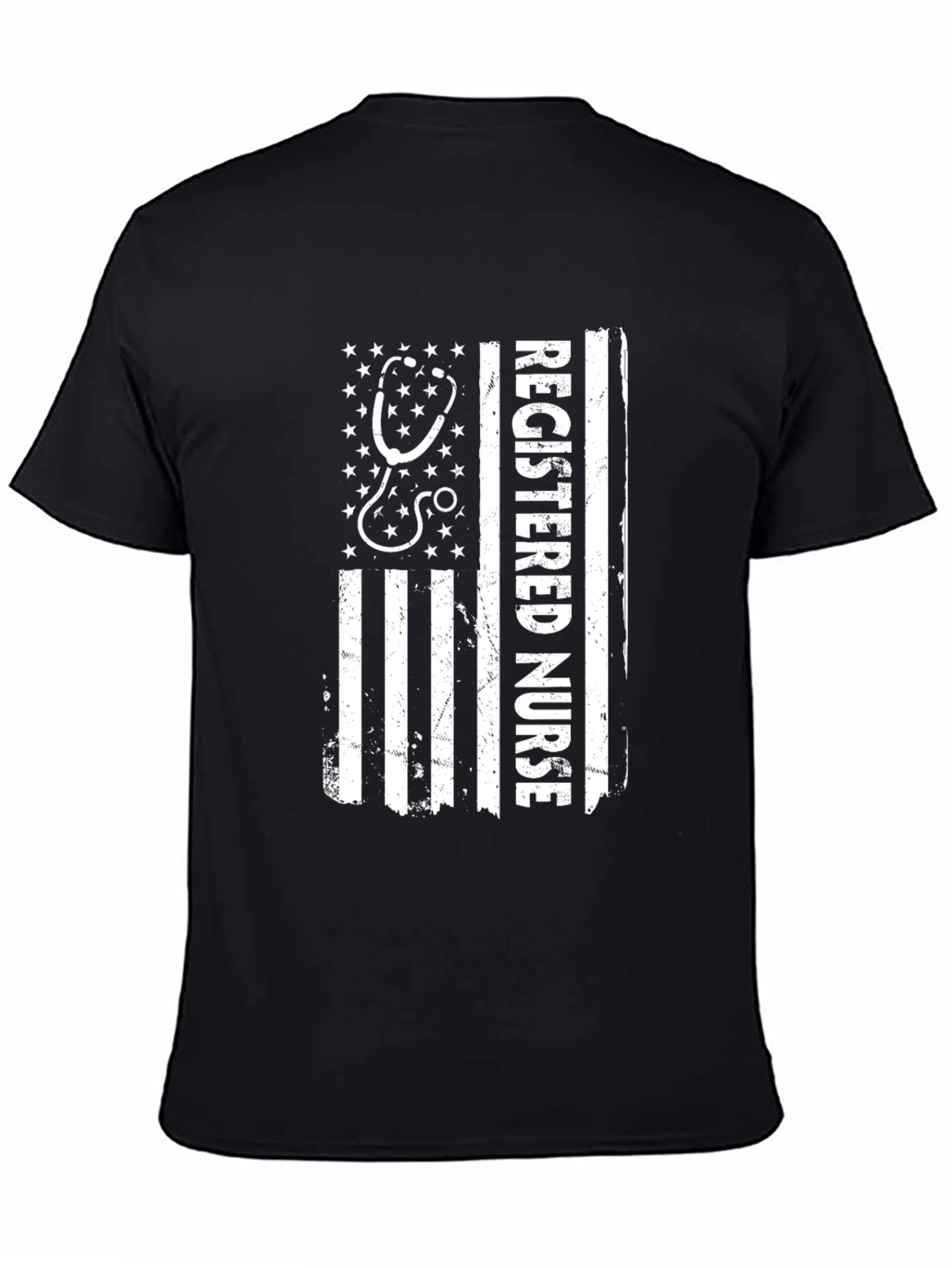 Registered Nurse American Flag Graphic T-Shirt