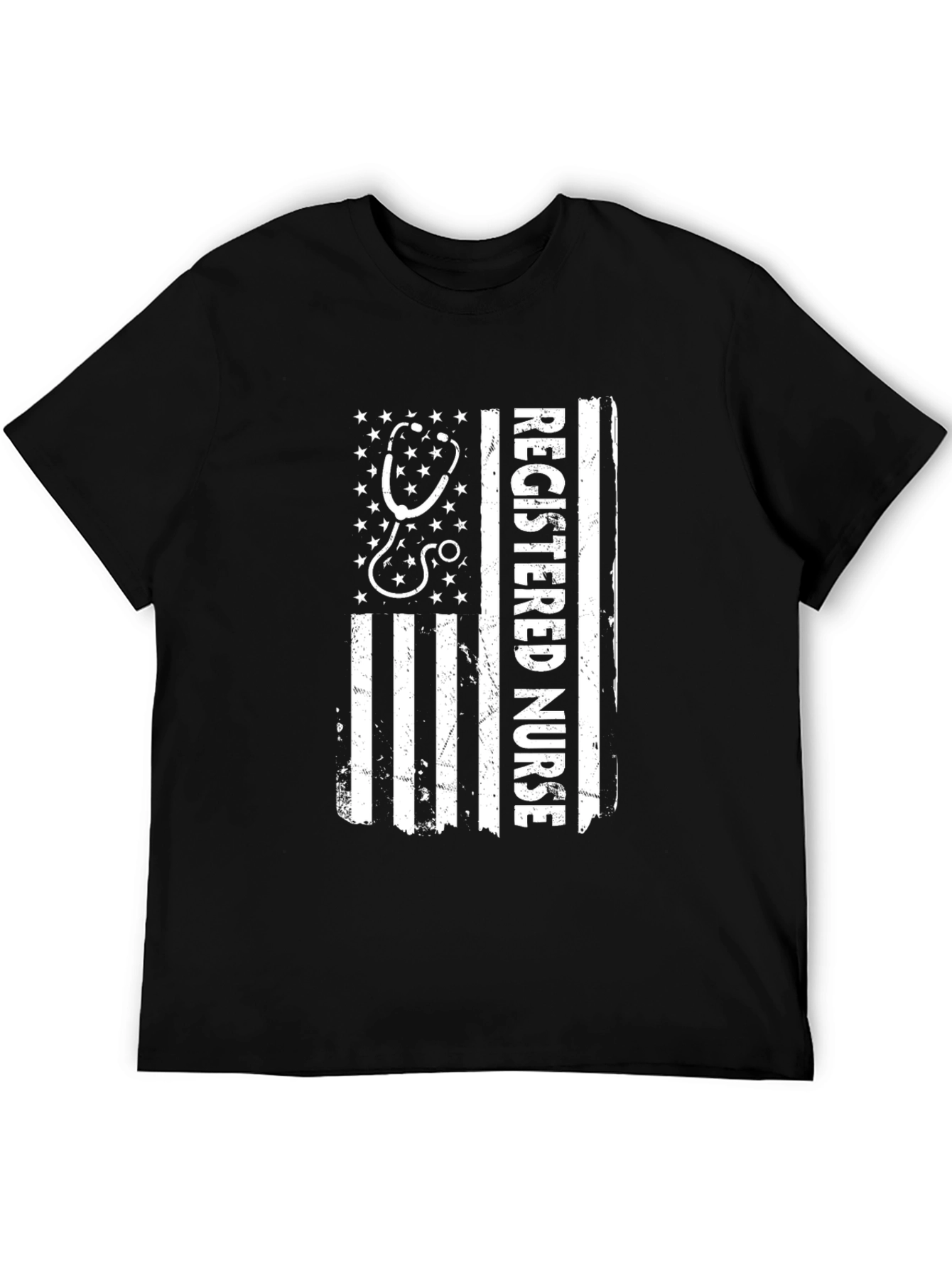 Registered Nurse American Flag Graphic T-Shirt