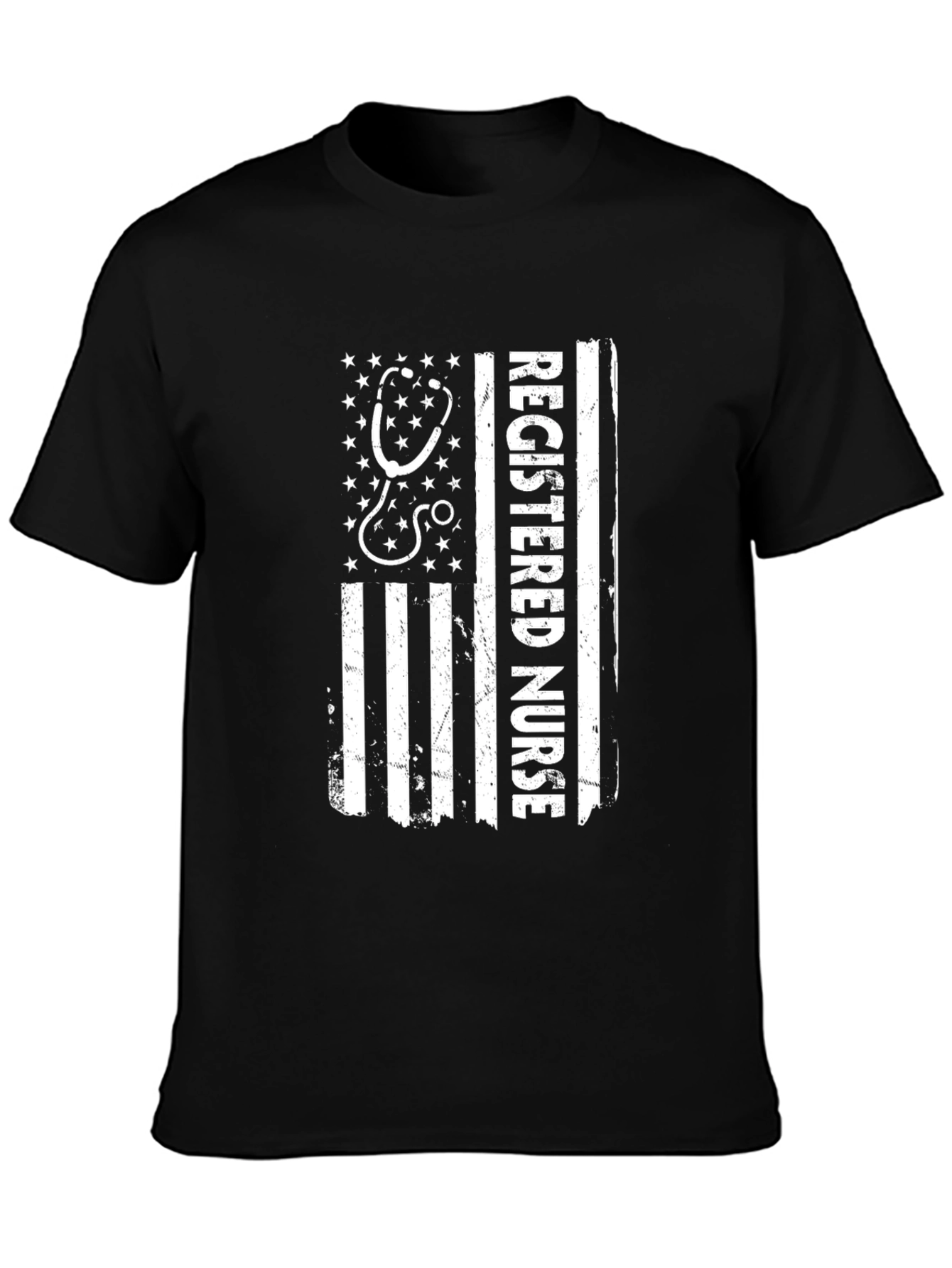 Registered Nurse American Flag Graphic T-Shirt