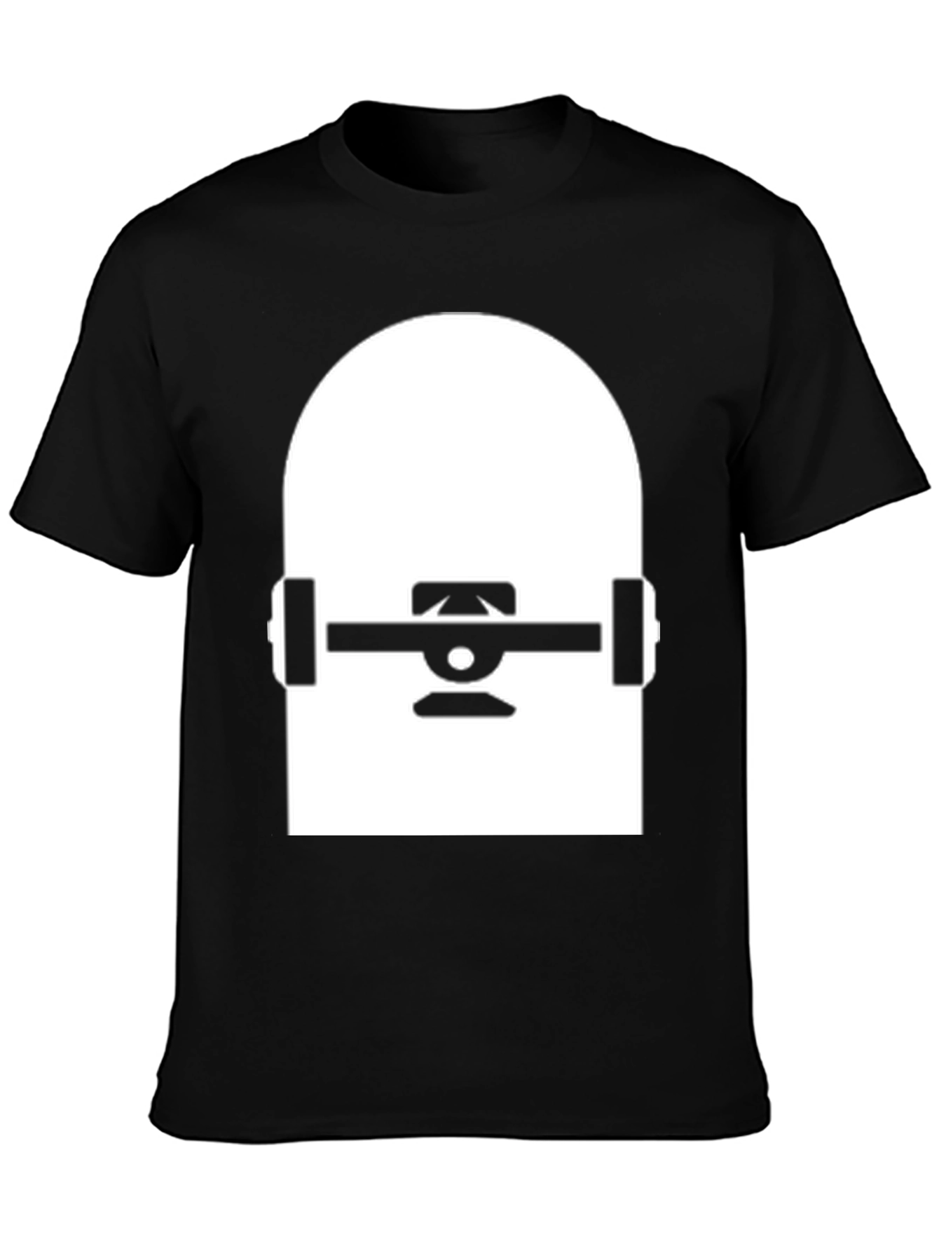 Skateboard Graphic Tee - Black Cotton Blend