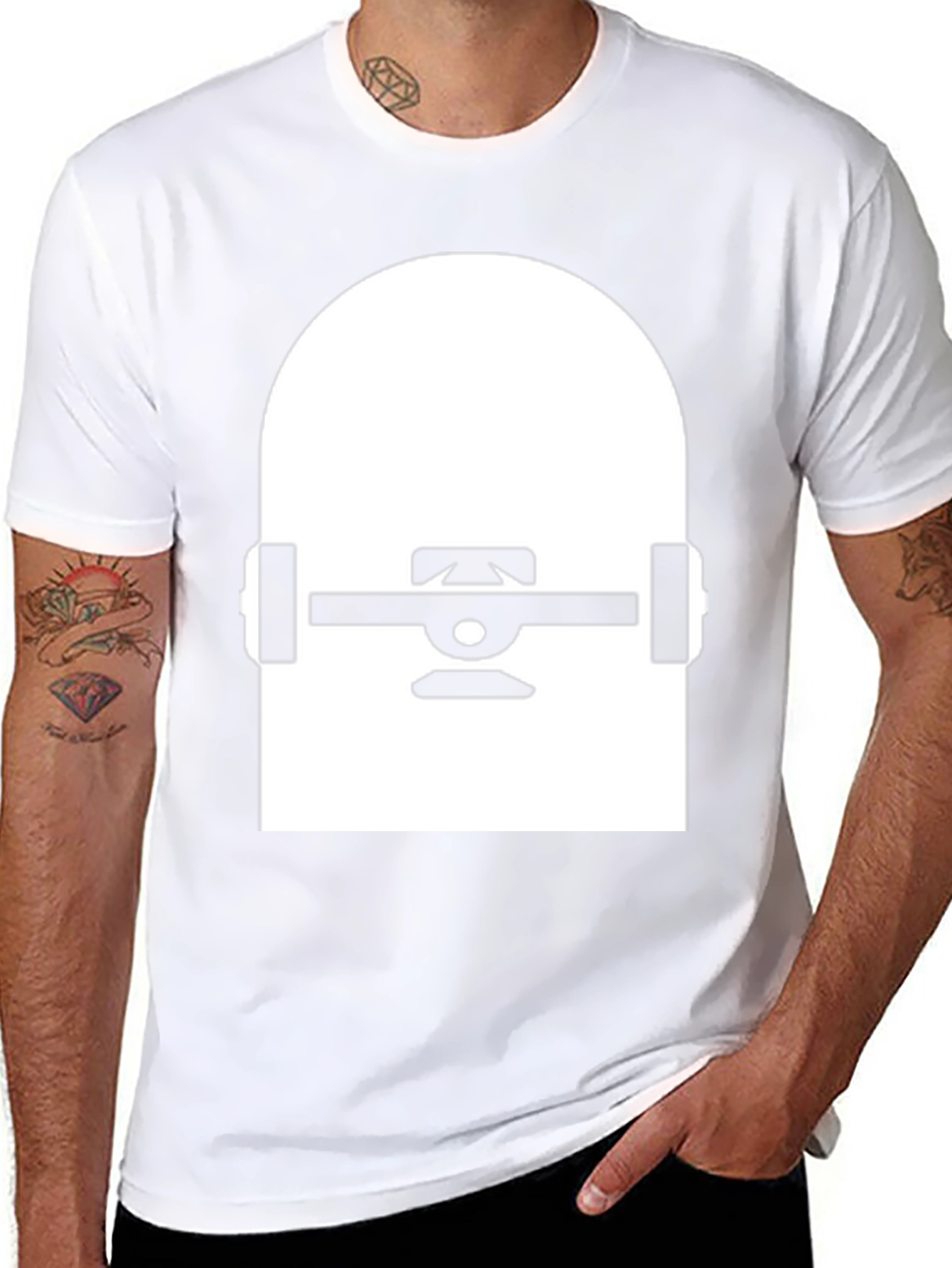 Skateboard Graphic Tee - Black Cotton Blend