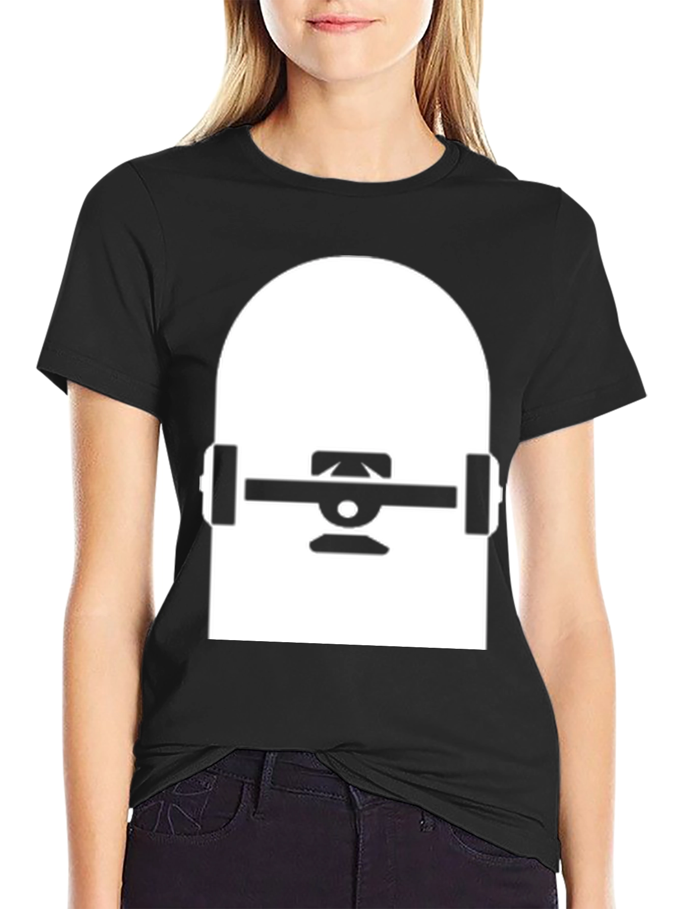 Skateboard Graphic Tee - Black Cotton Blend