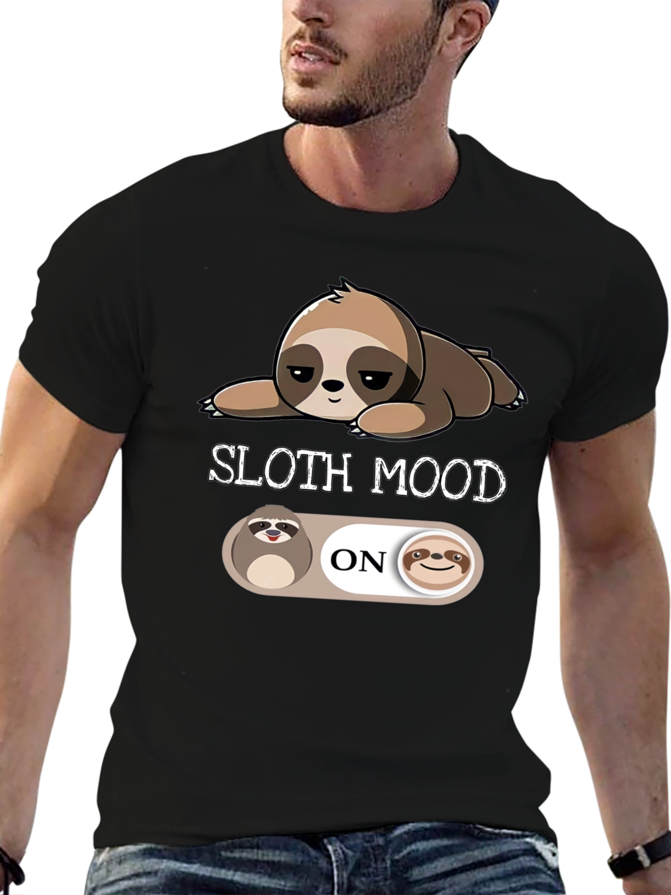 Sloth Mood On T-Shirt - Relaxed & Comfortable