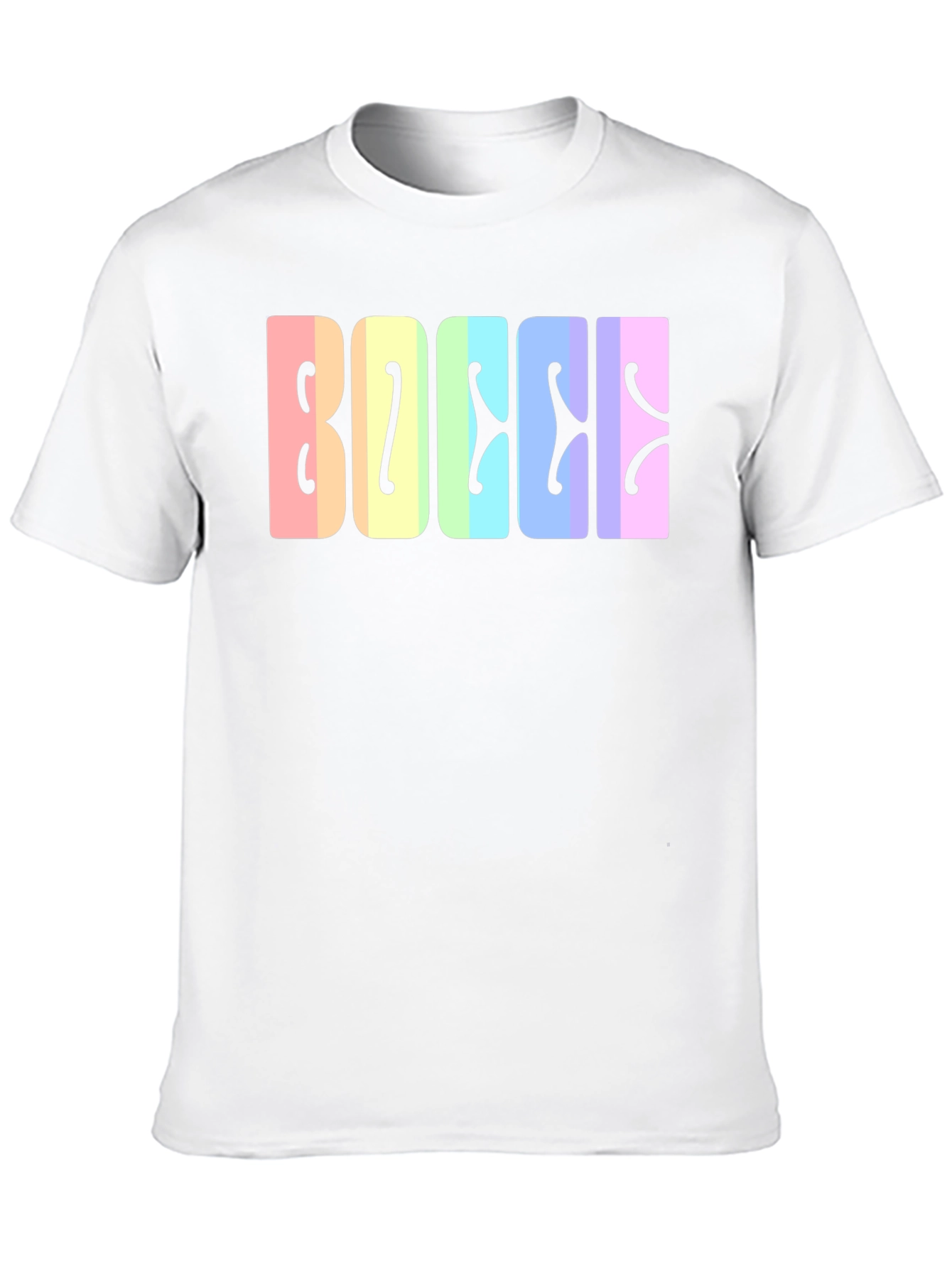 Bocce Rainbow Lettering Black T-Shirt