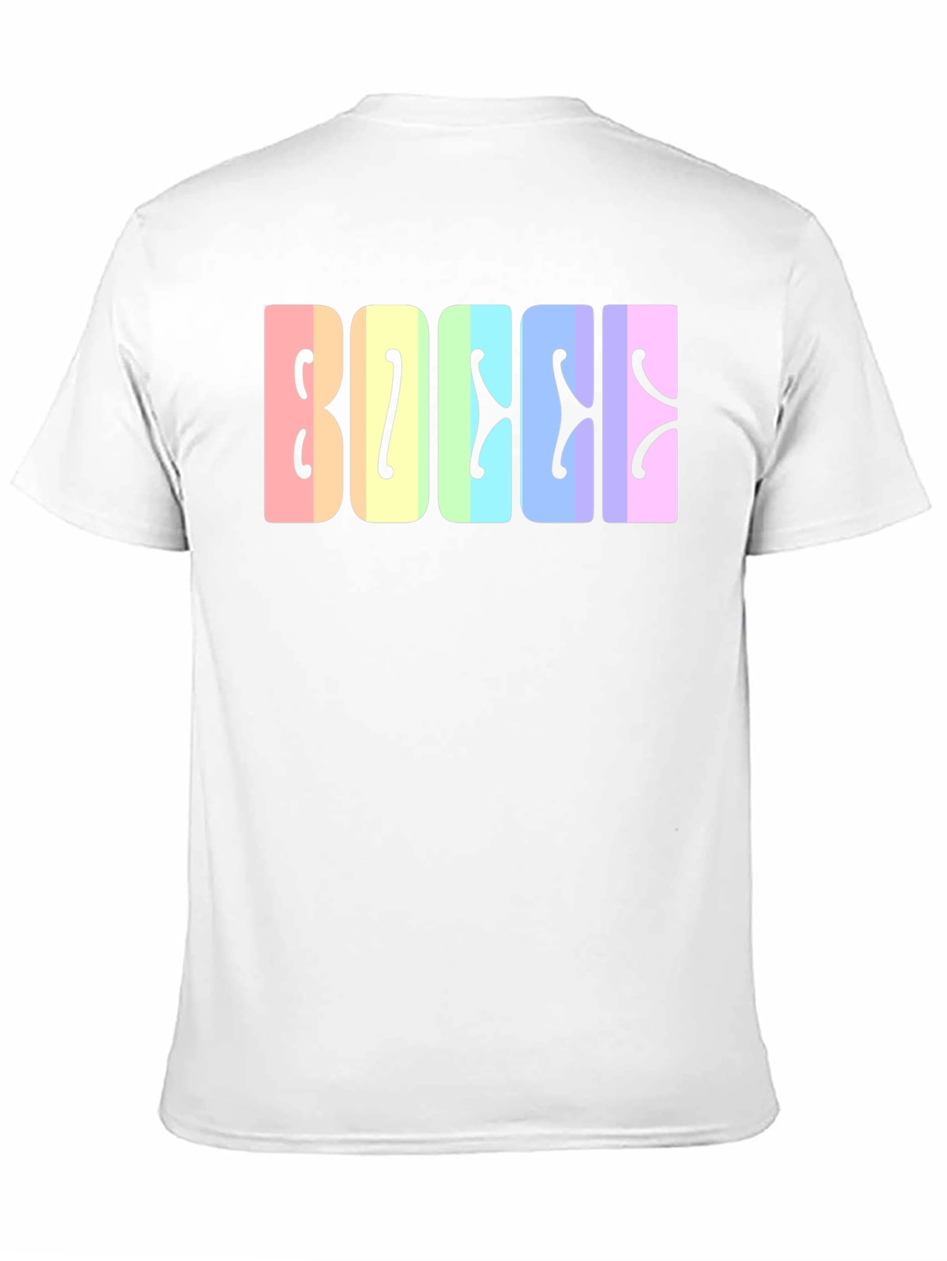 Bocce Rainbow Lettering Black T-Shirt