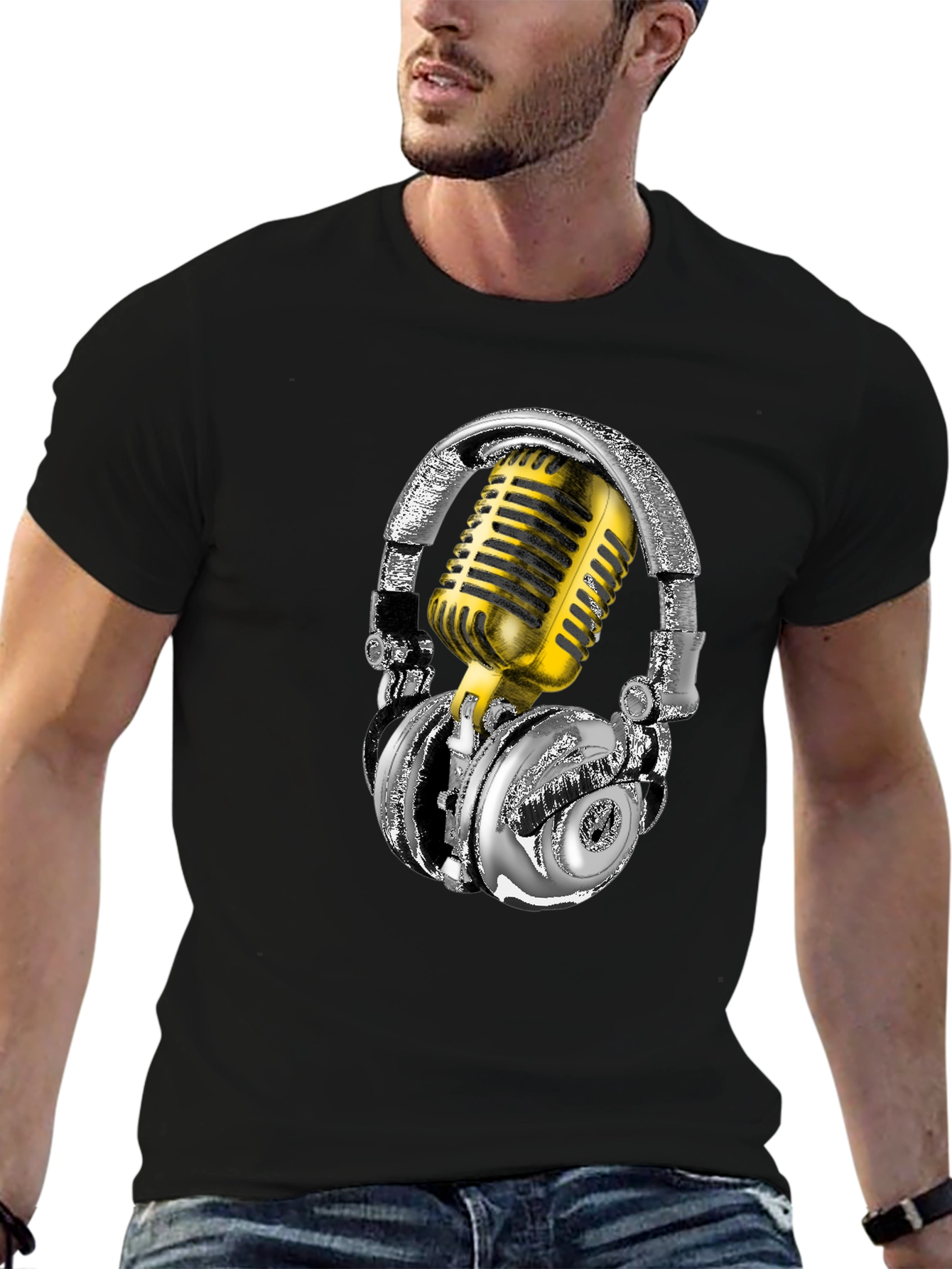 Headphones & Mic Graphic Tee