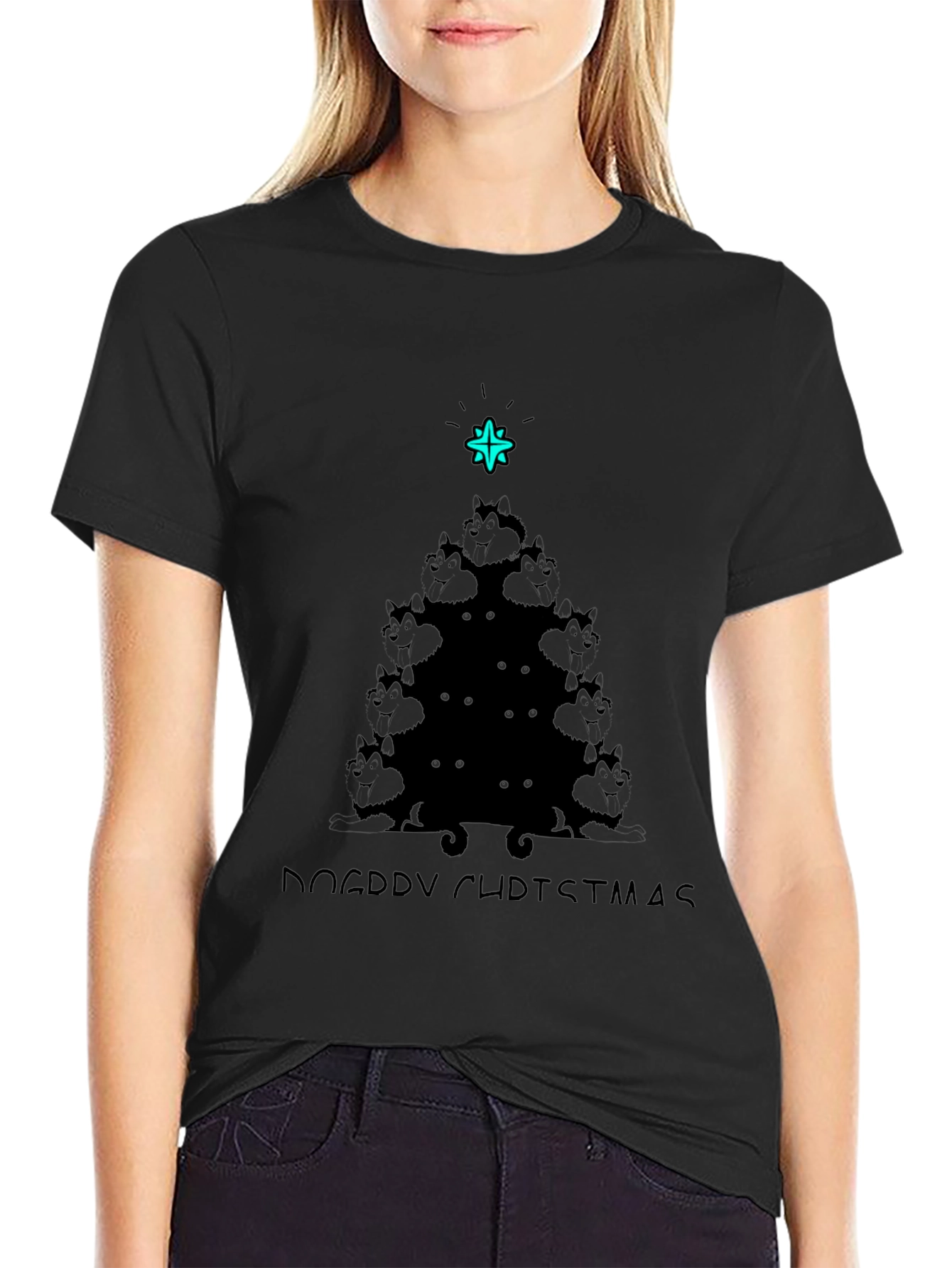 Doggy Christmas Tree T-Shirt - Festive Holiday Wear