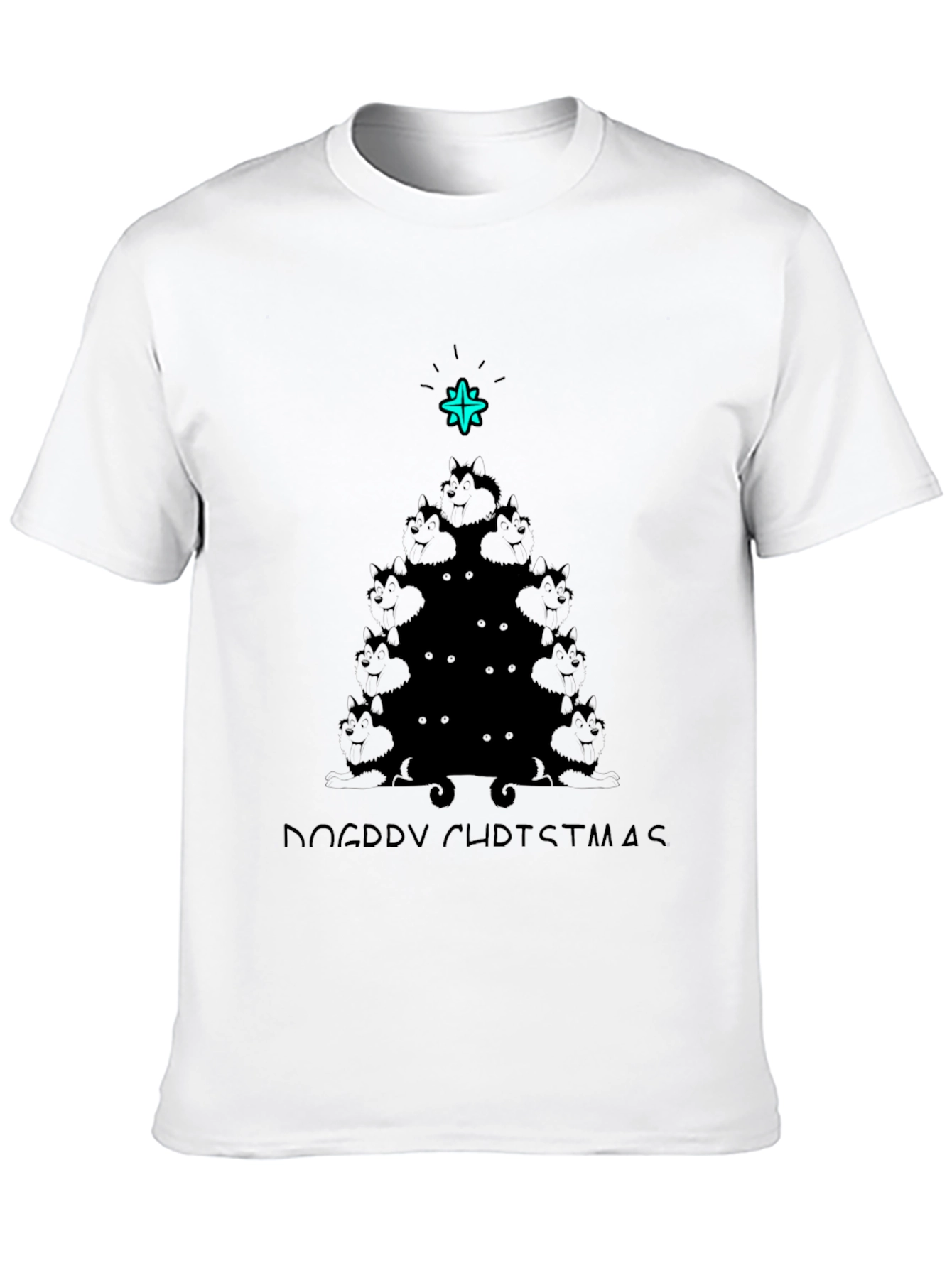 Doggy Christmas Tree T-Shirt - Festive Holiday Wear