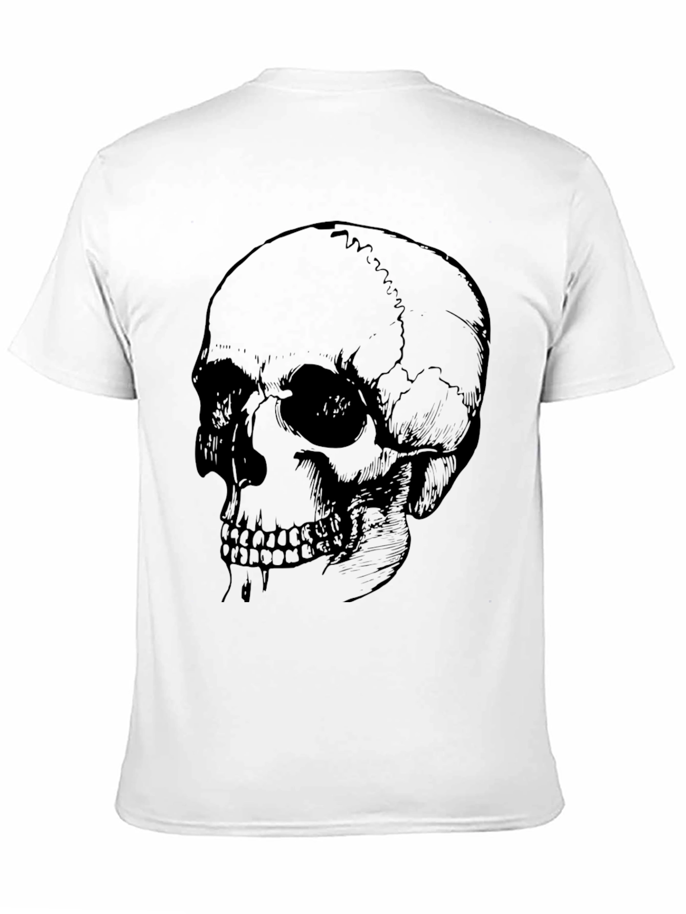 Skull Graphic Print Black T-Shirt