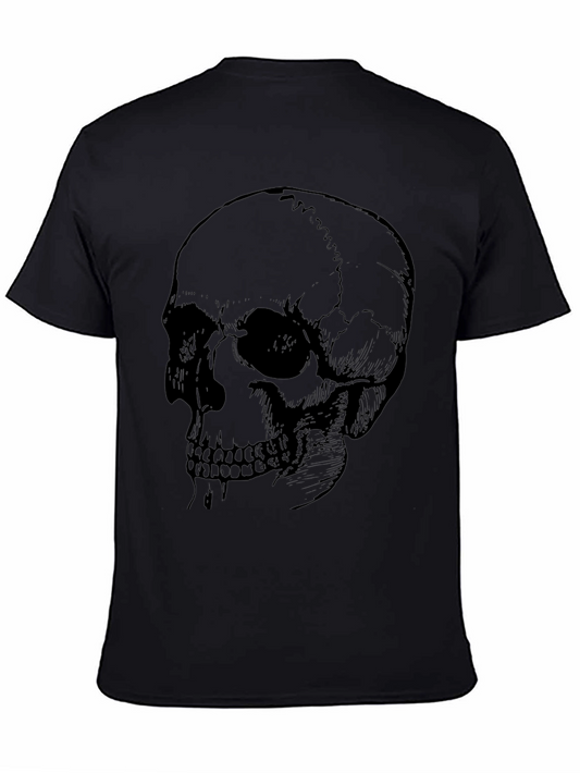Skull Graphic Print Black T-Shirt
