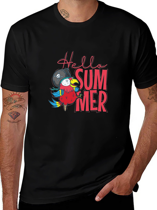 Hello Summer Parrot T-Shirt