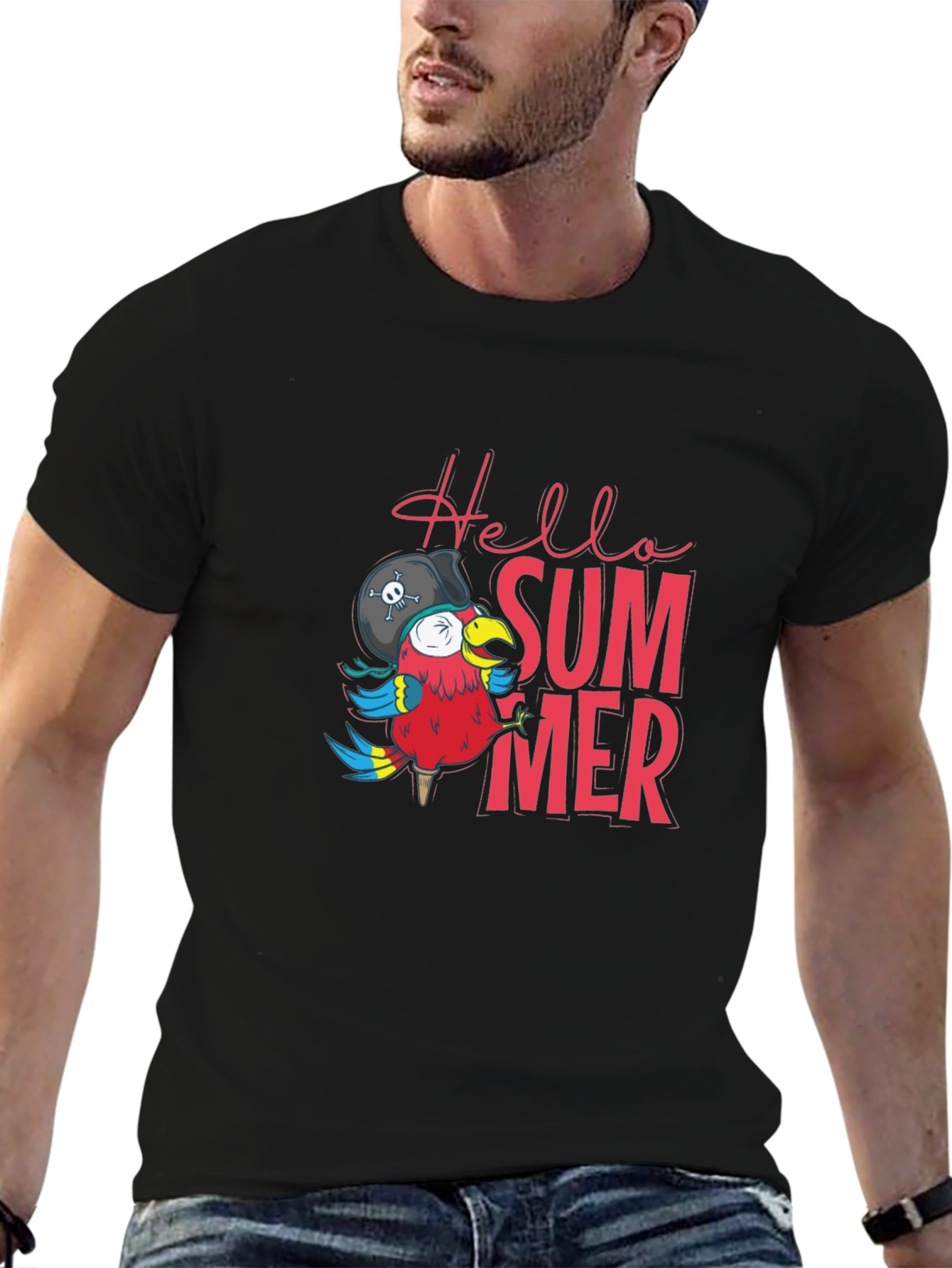 Hello Summer Parrot T-Shirt
