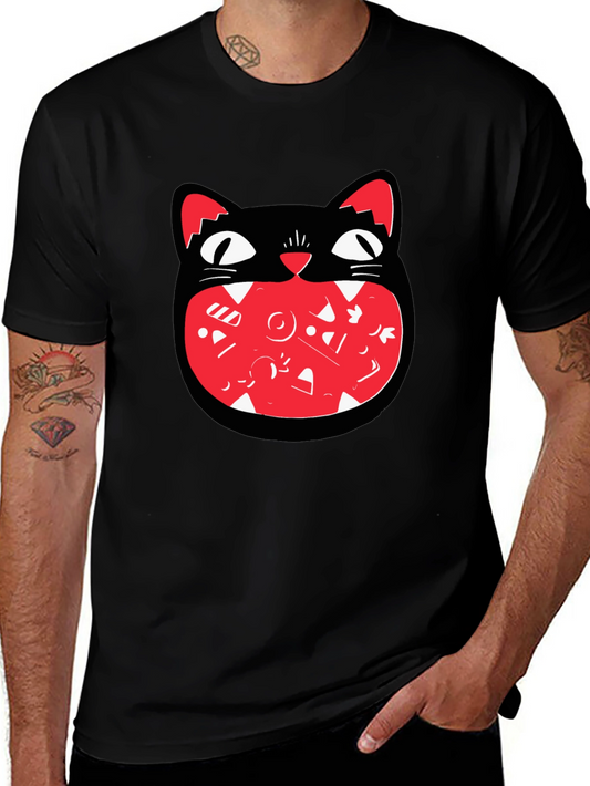 Black Cat Graphic Tee - Fun and Unique Design