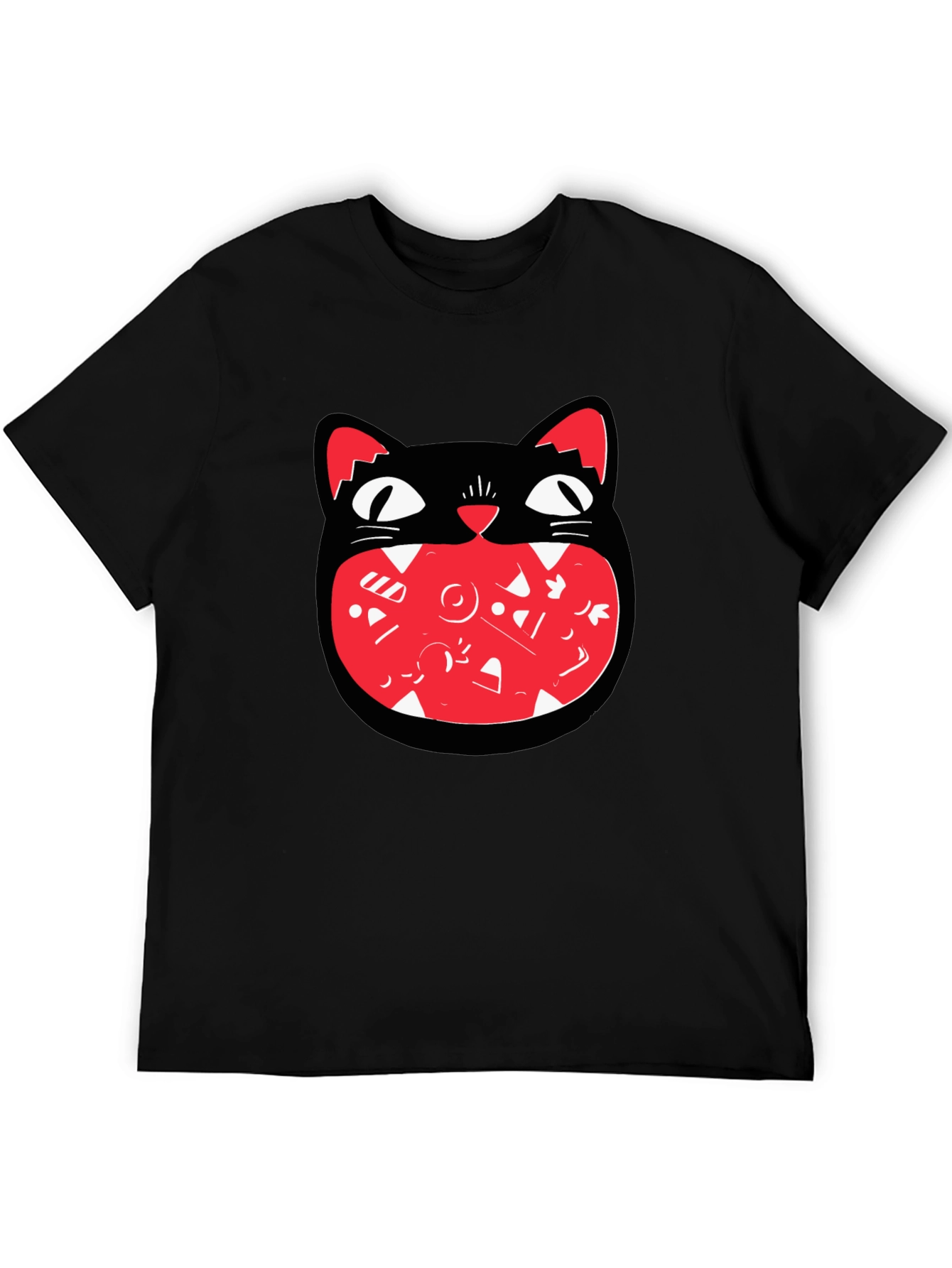 Black Cat Graphic Tee - Fun and Unique Design