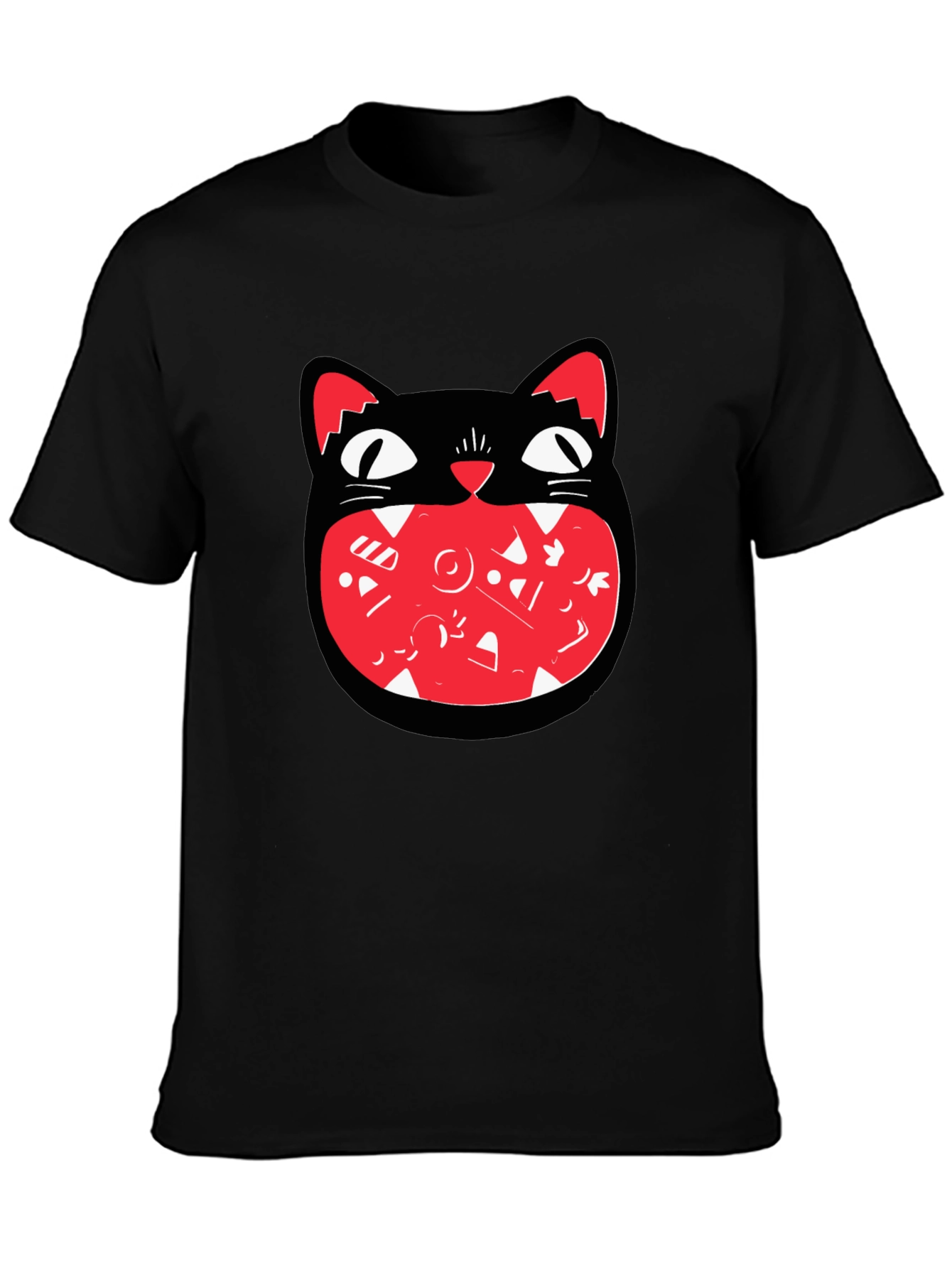 Black Cat Graphic Tee - Fun and Unique Design