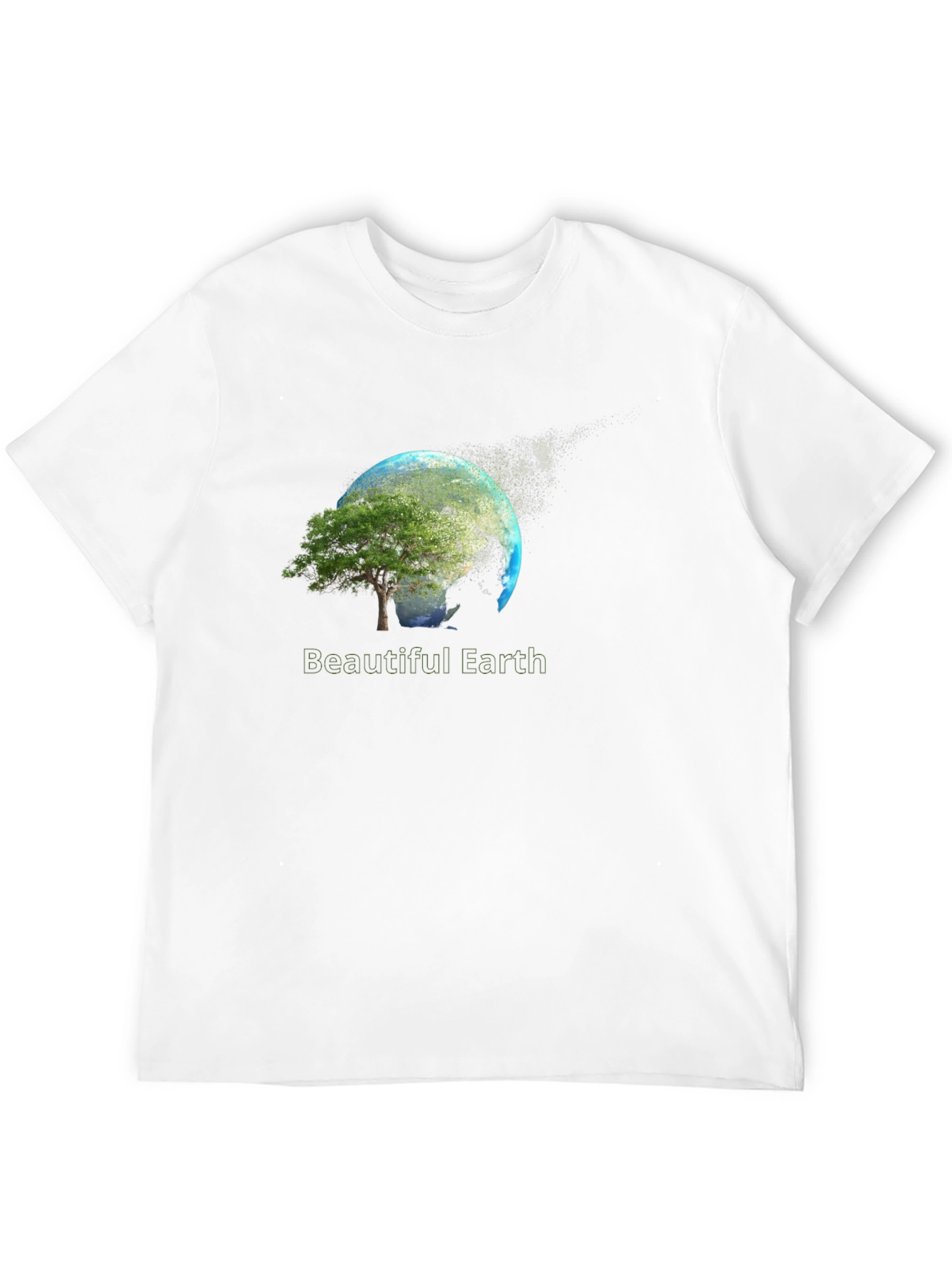 Beautiful Earth Graphic Print Black T-Shirt