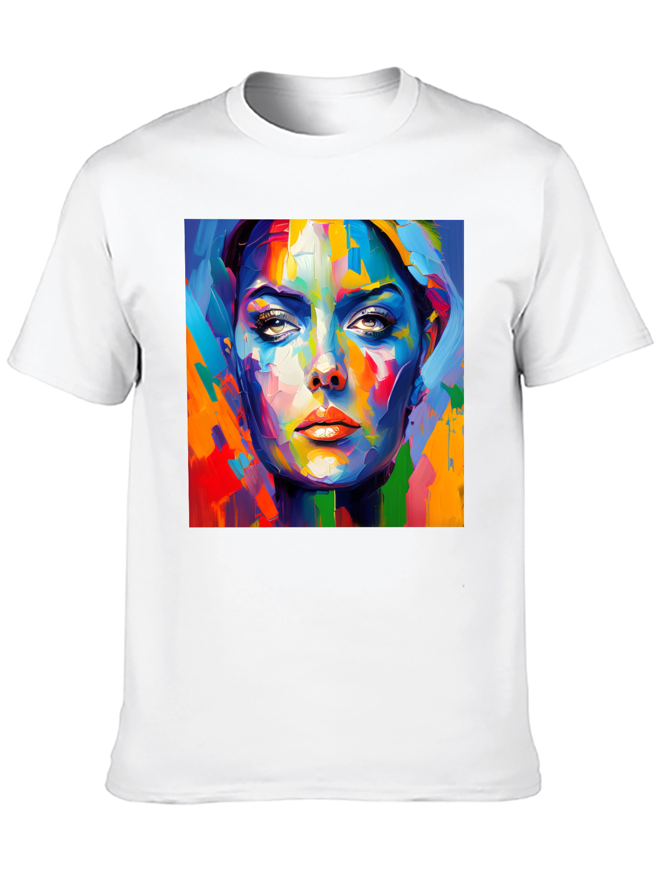 Abstract Portrait Graphic Tee - Modern Art Shirt