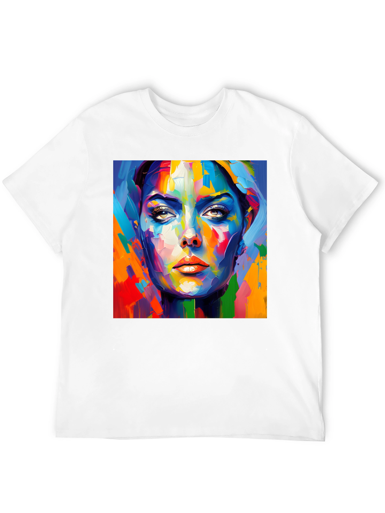 Abstract Portrait Graphic Tee - Modern Art Shirt