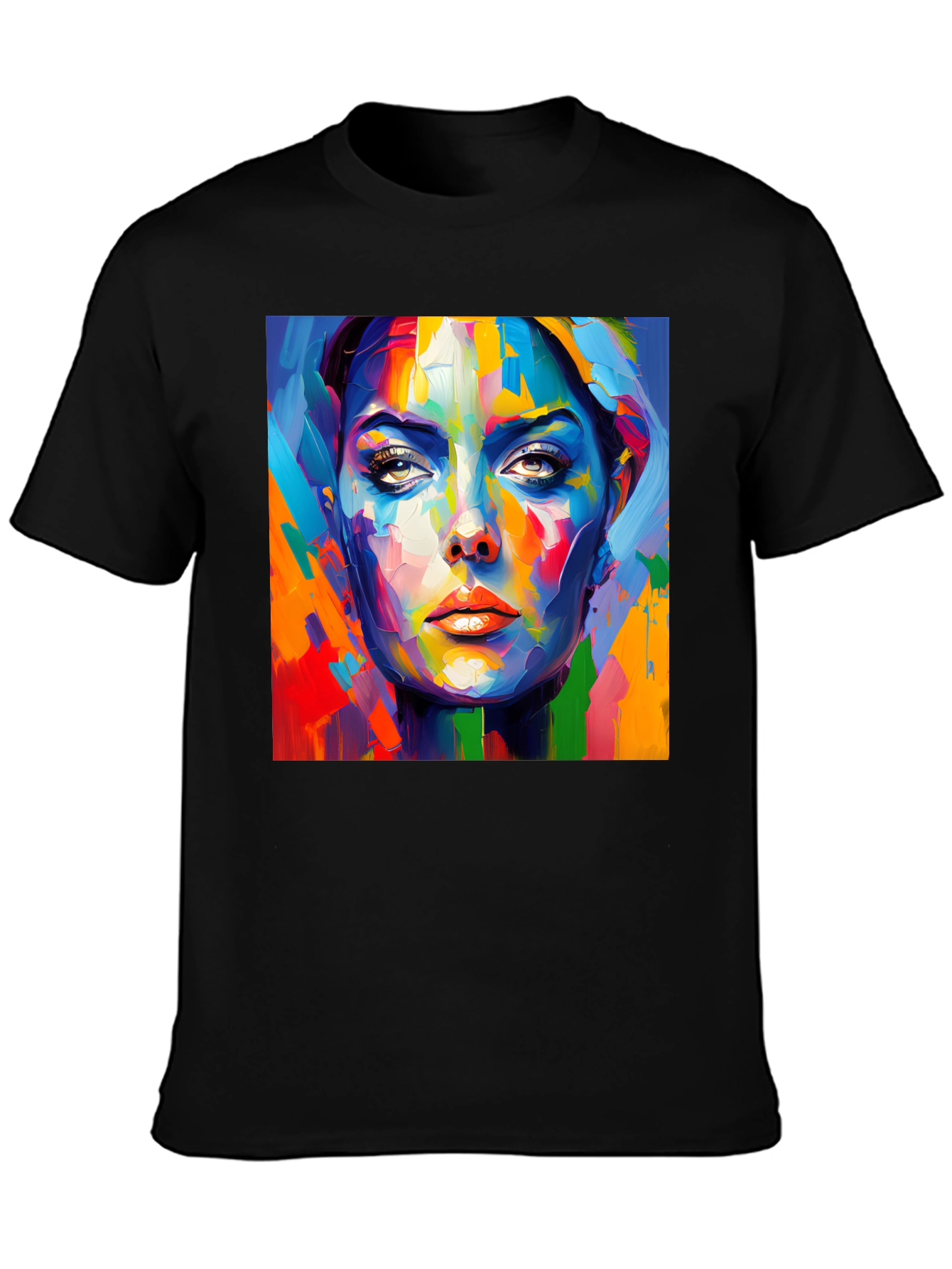 Abstract Portrait Graphic Tee - Modern Art Shirt
