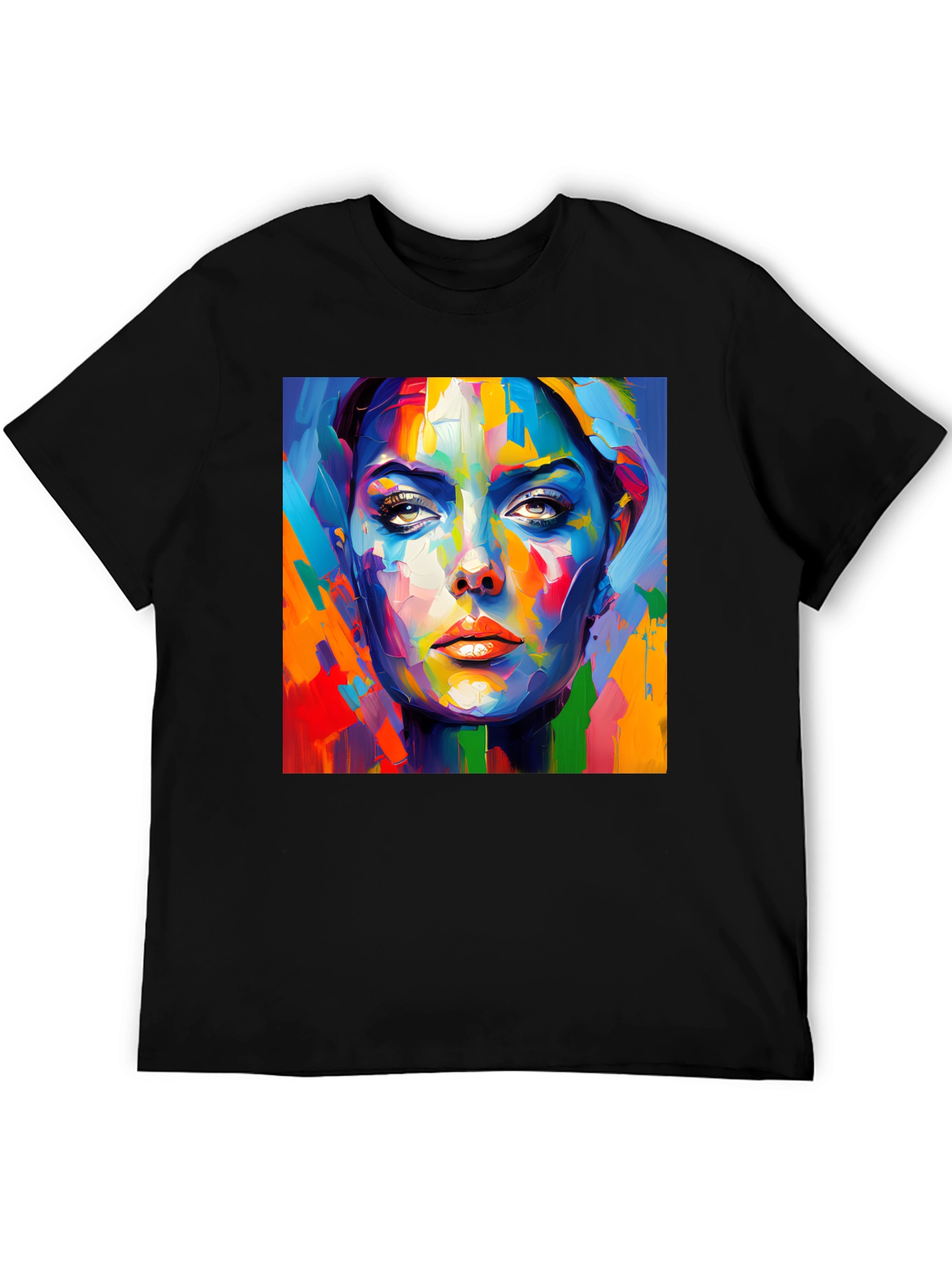 Abstract Portrait Graphic Tee - Modern Art Shirt