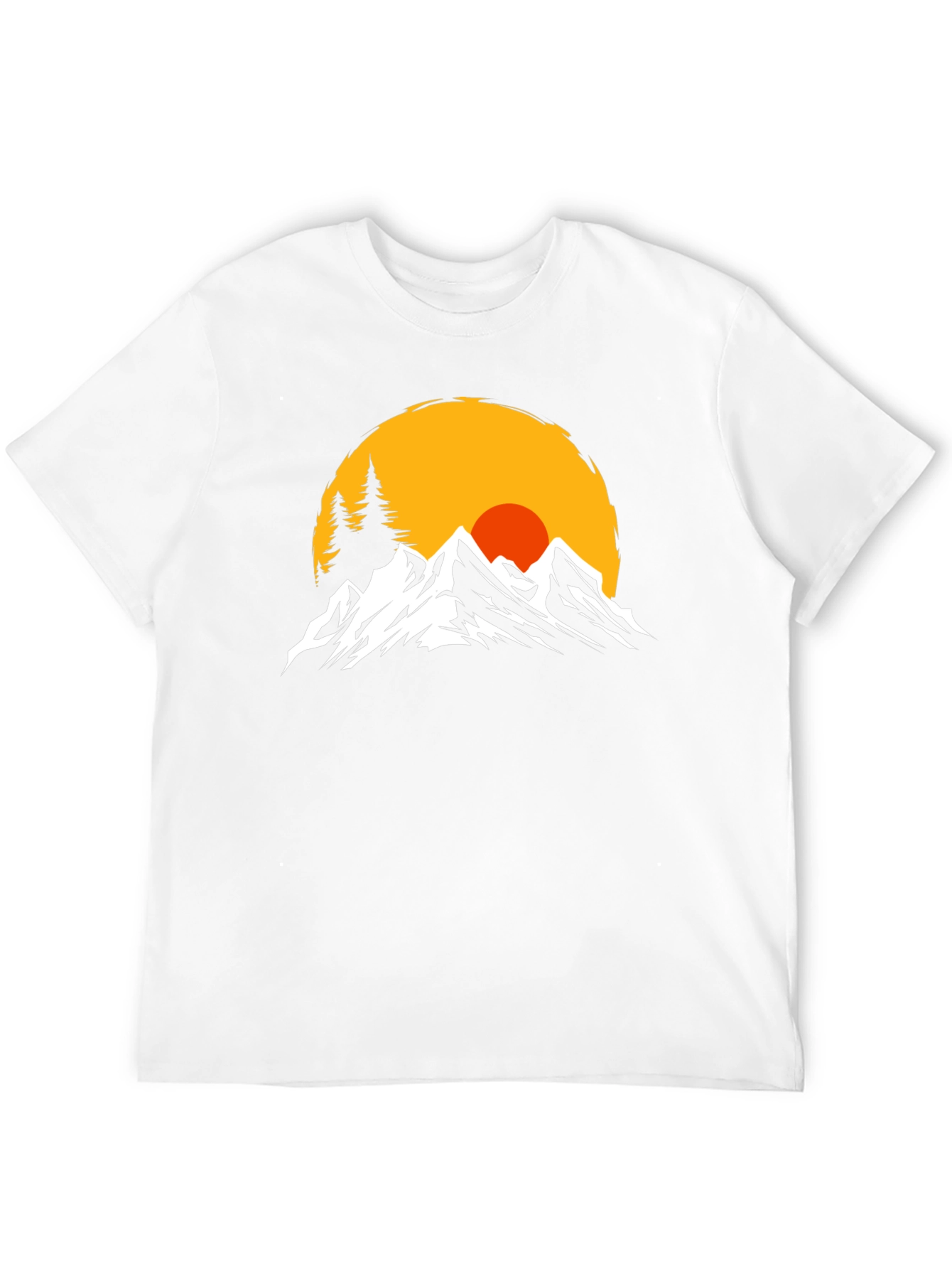 Mountain Sunset Graphic Tee - Black