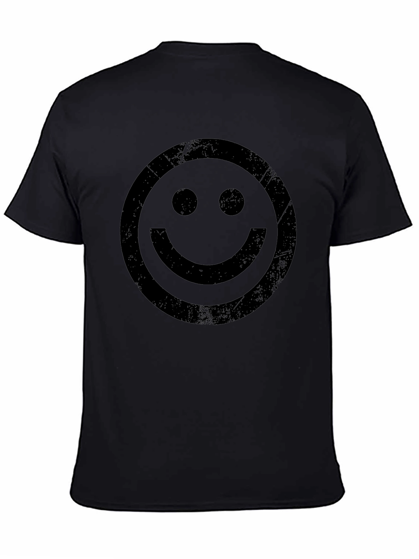 Distressed Smiley Face Graphic T-Shirt