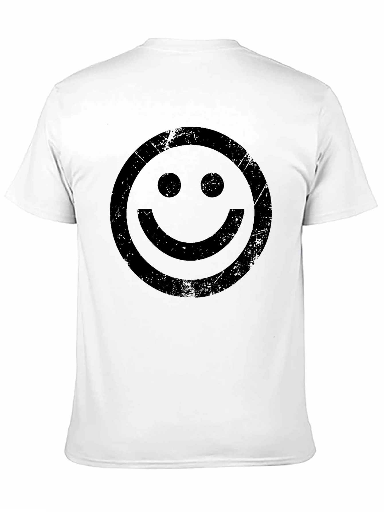 Distressed Smiley Face Graphic T-Shirt