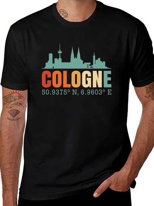 Cologne Skyline T-Shirt - City Coordinates Tee