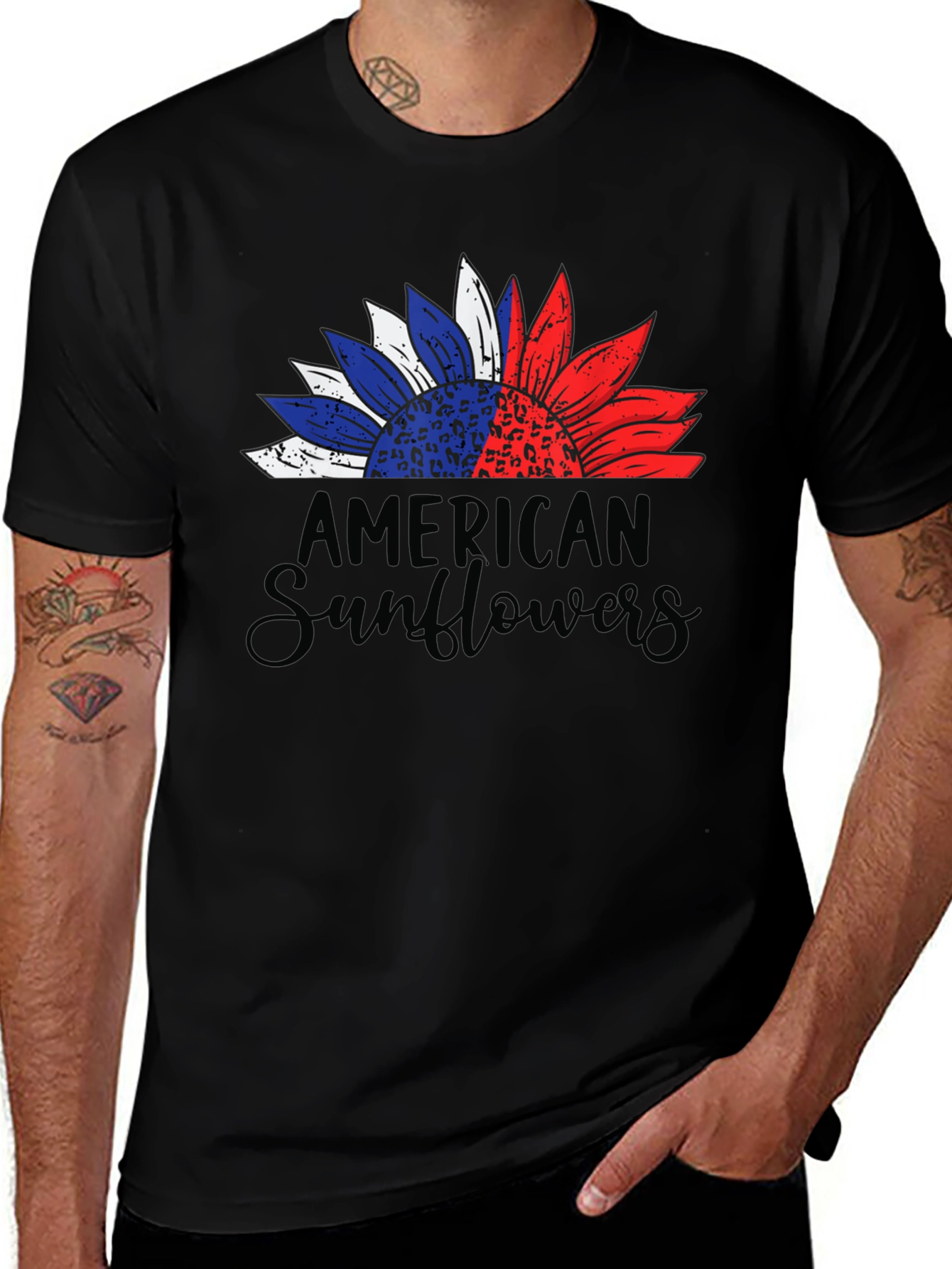 American Sunflower Graphic T-Shirt