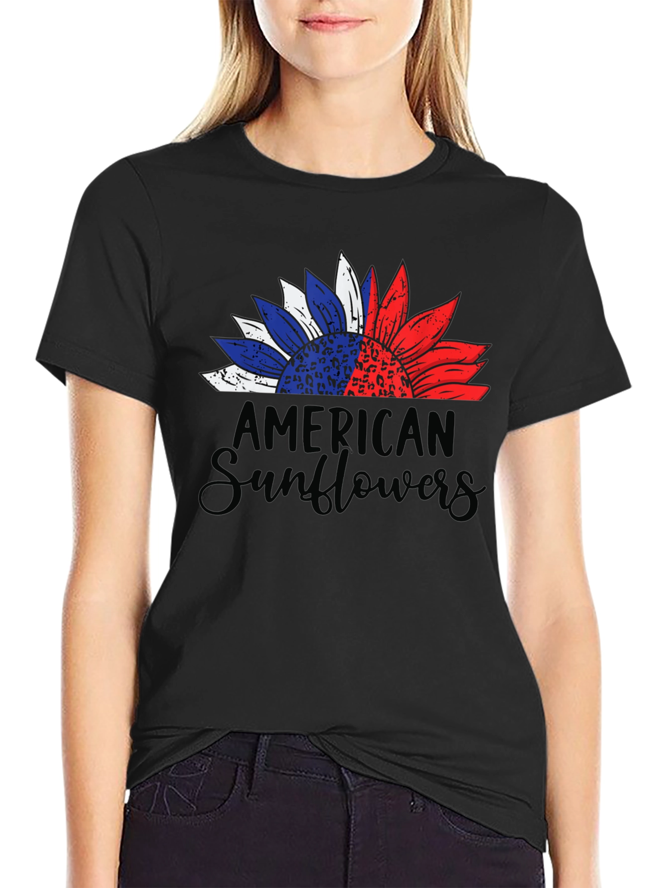 American Sunflower Graphic T-Shirt