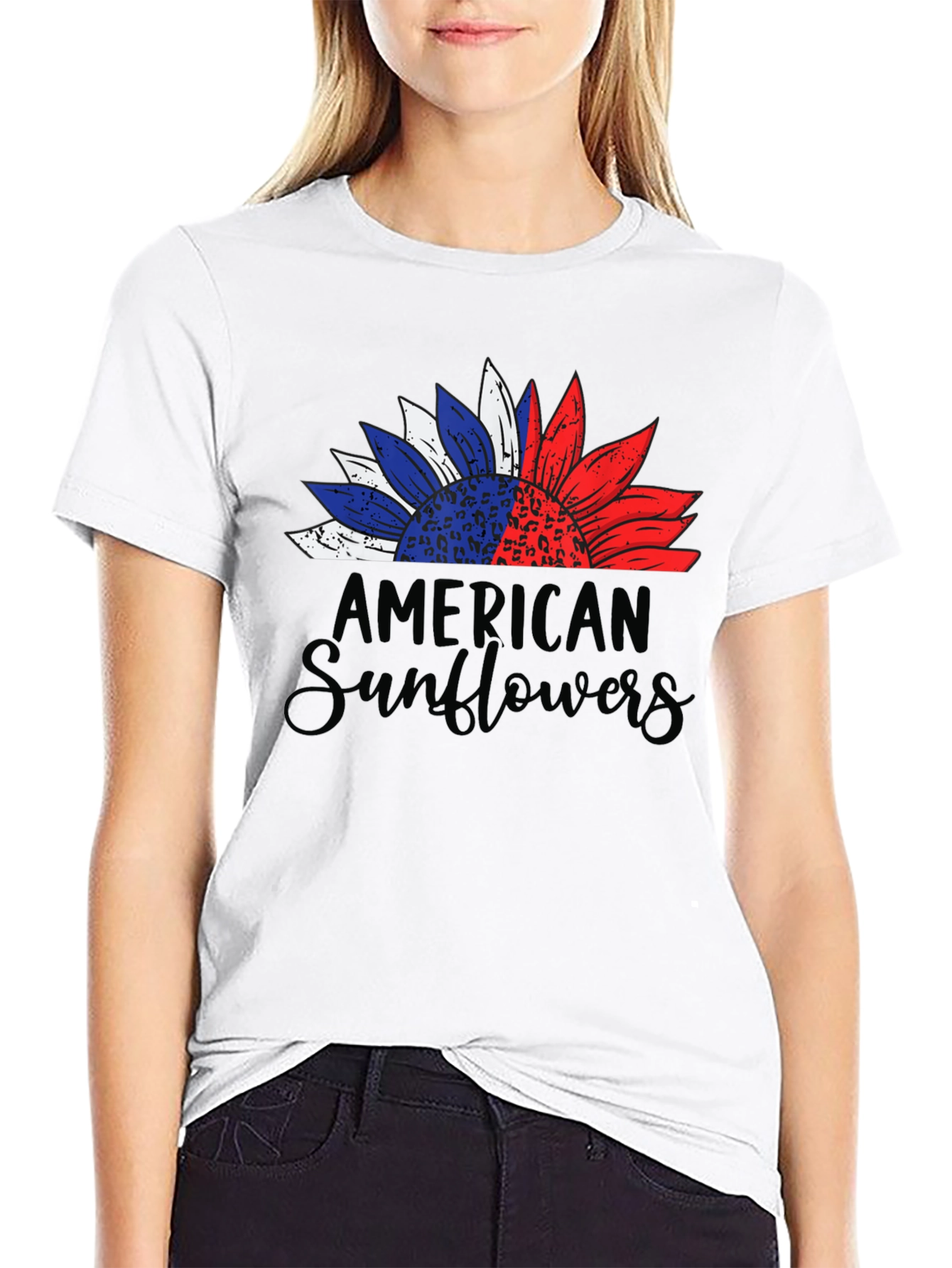American Sunflower Graphic T-Shirt