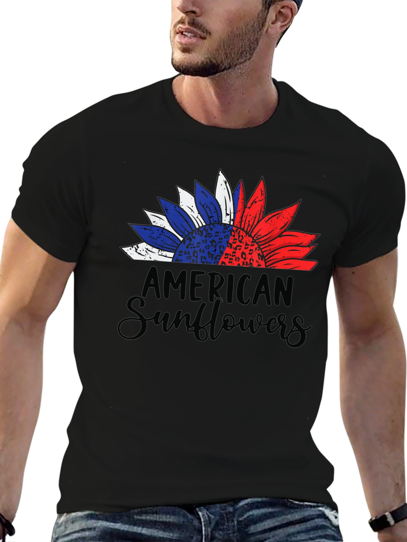 American Sunflower Graphic T-Shirt