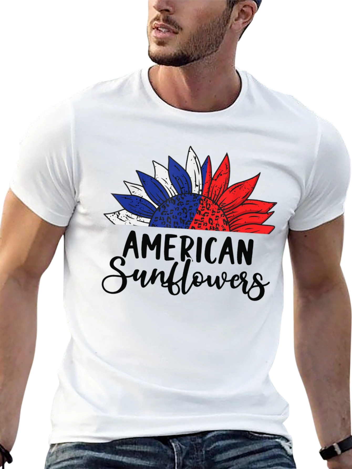 American Sunflower Graphic T-Shirt