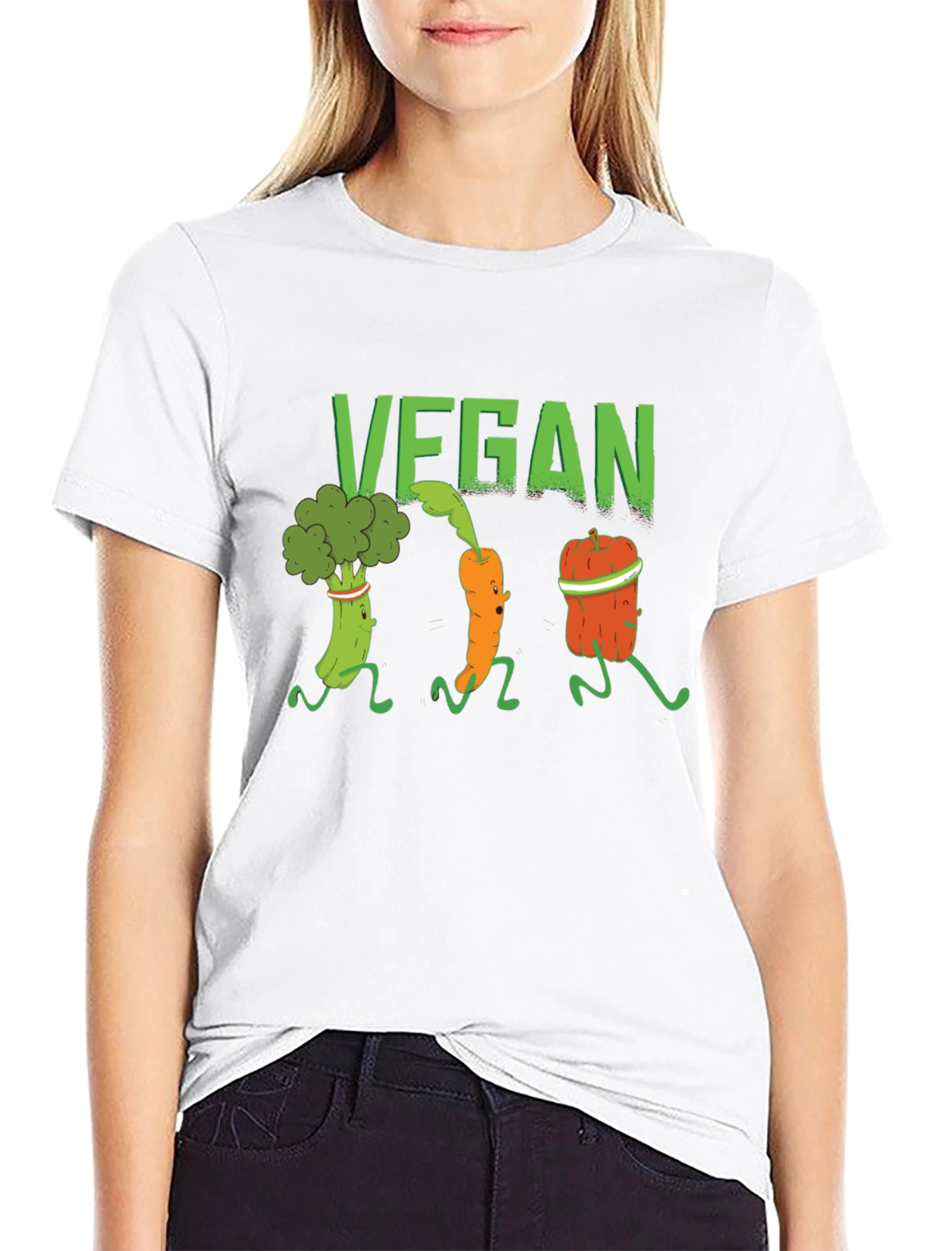 Vegan Vegetable Run Graphic T-Shirt