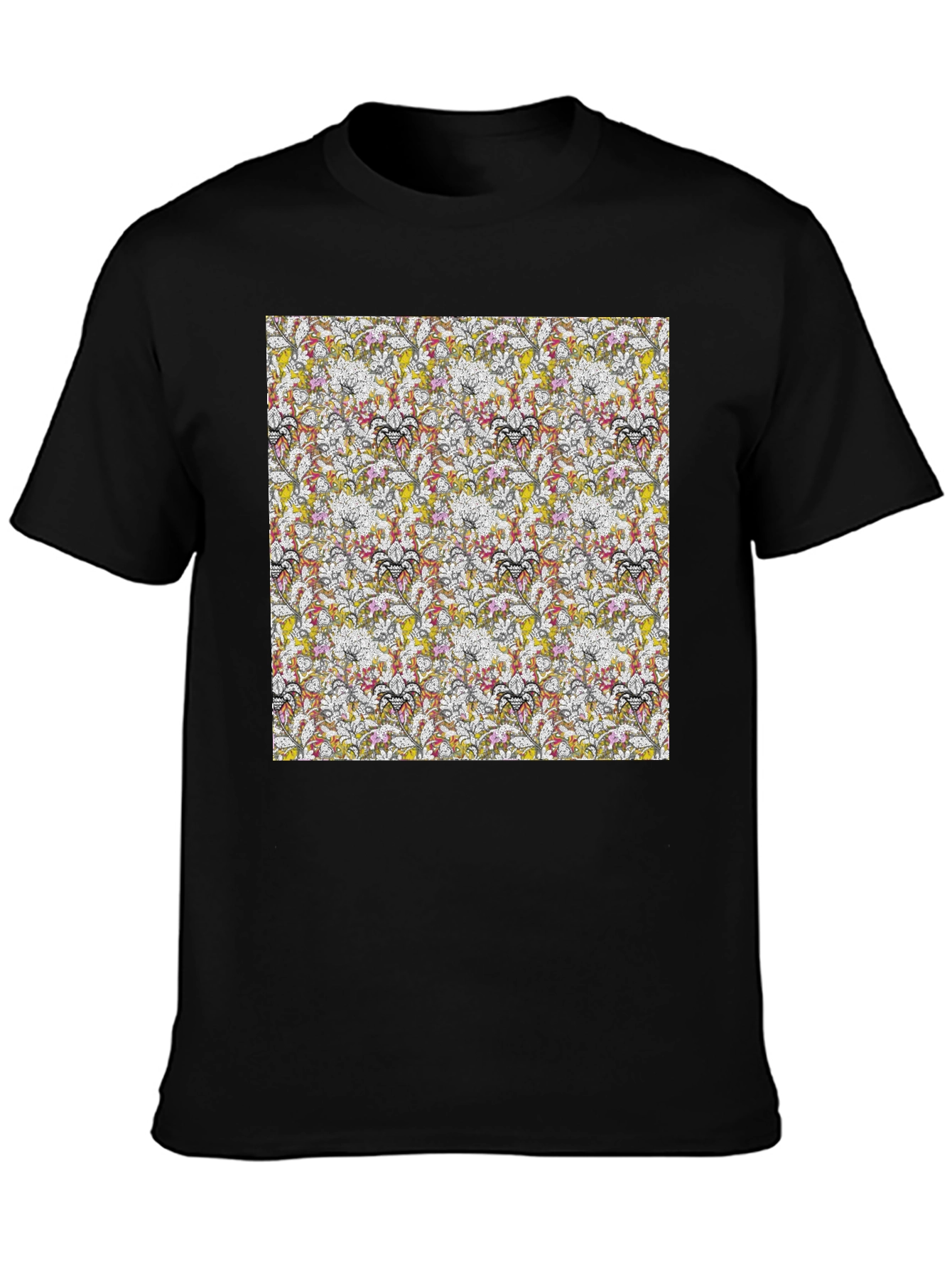 Floral Pattern Tee - Modern Style