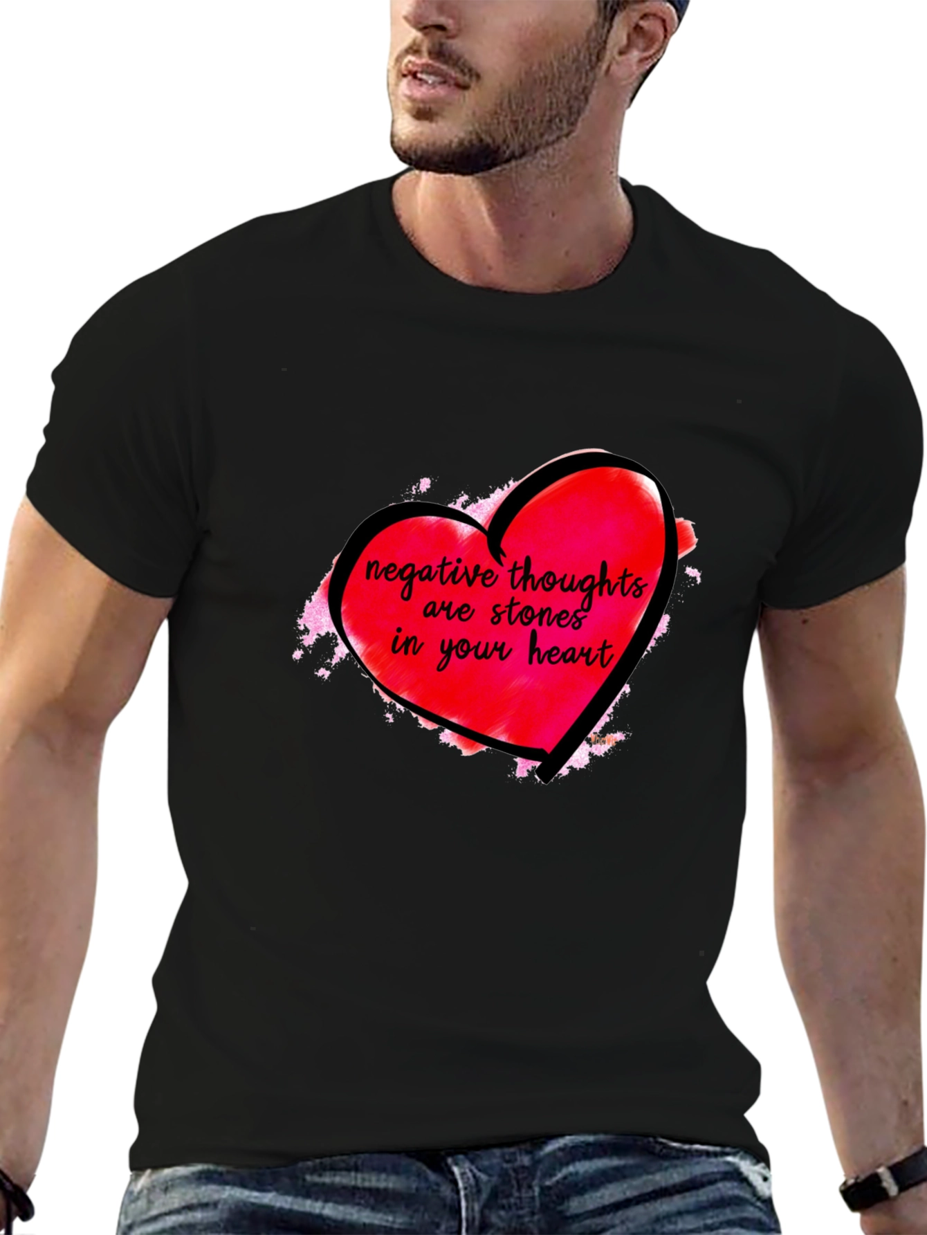 Negative Thoughts Heart T-Shirt